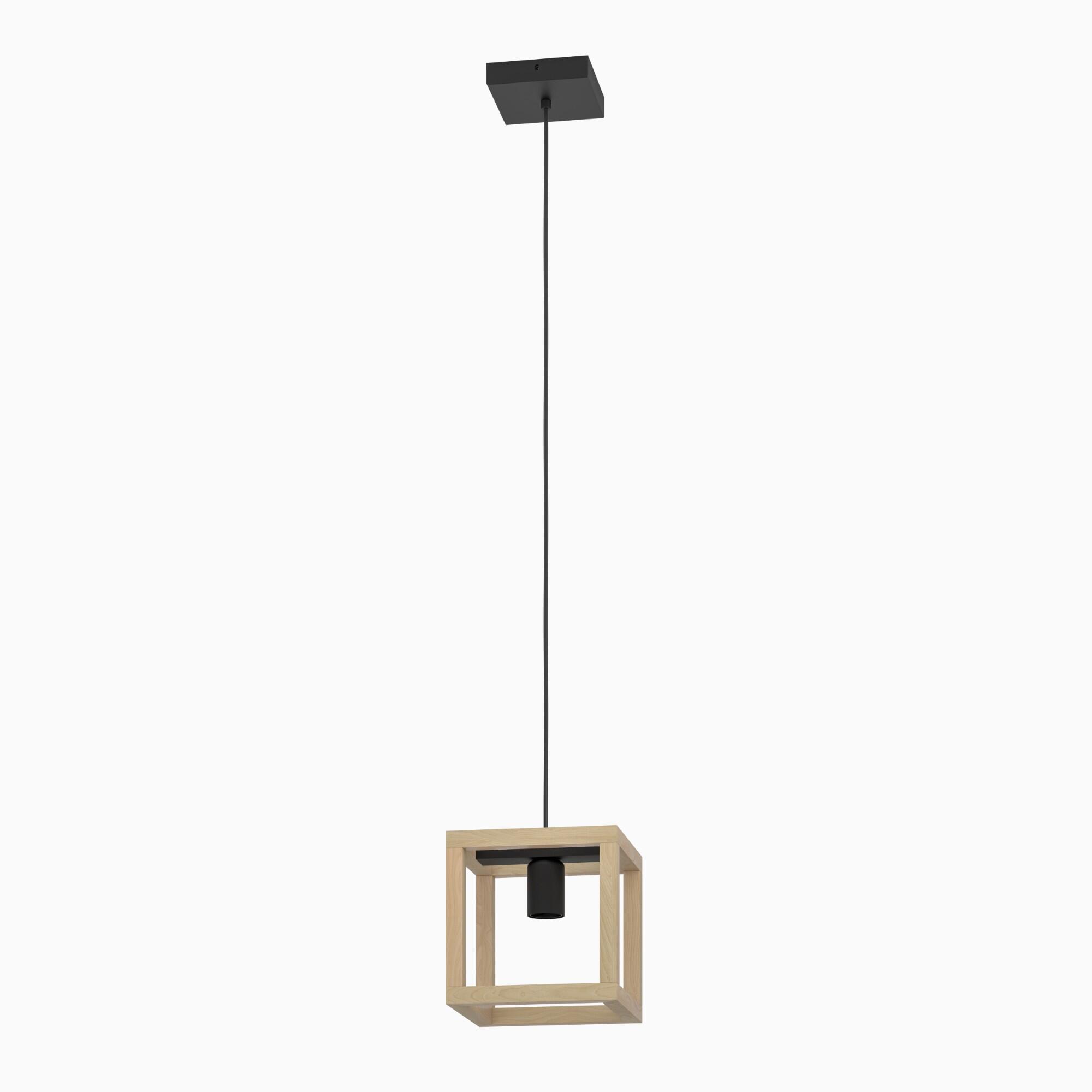 Pendul Elgort, 1 x E27, 40W, negru lemn