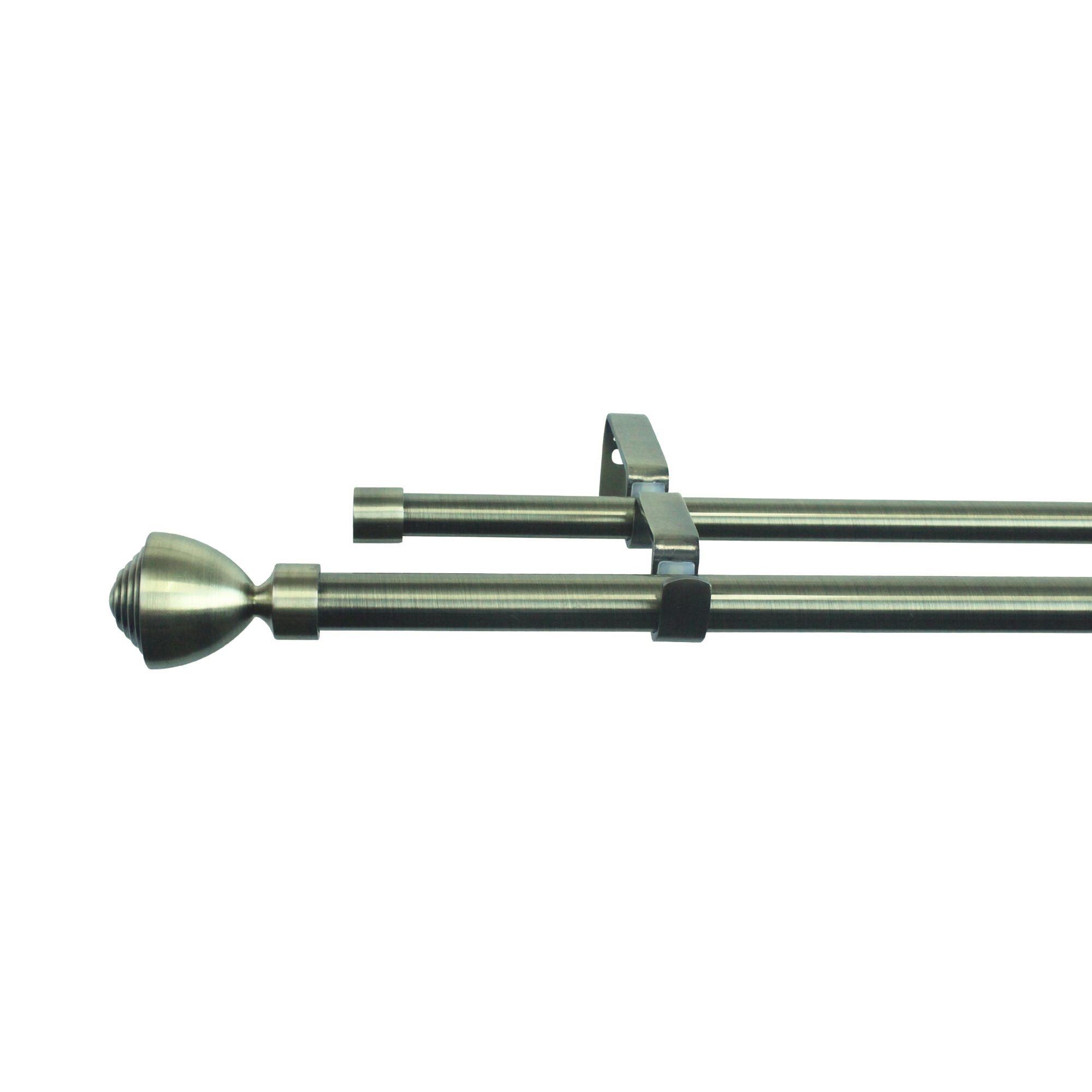 Galerie dubla extensibila metal Inspire Rokok, 160 - 300 cm, diametru 16 - 19 mm, auriu