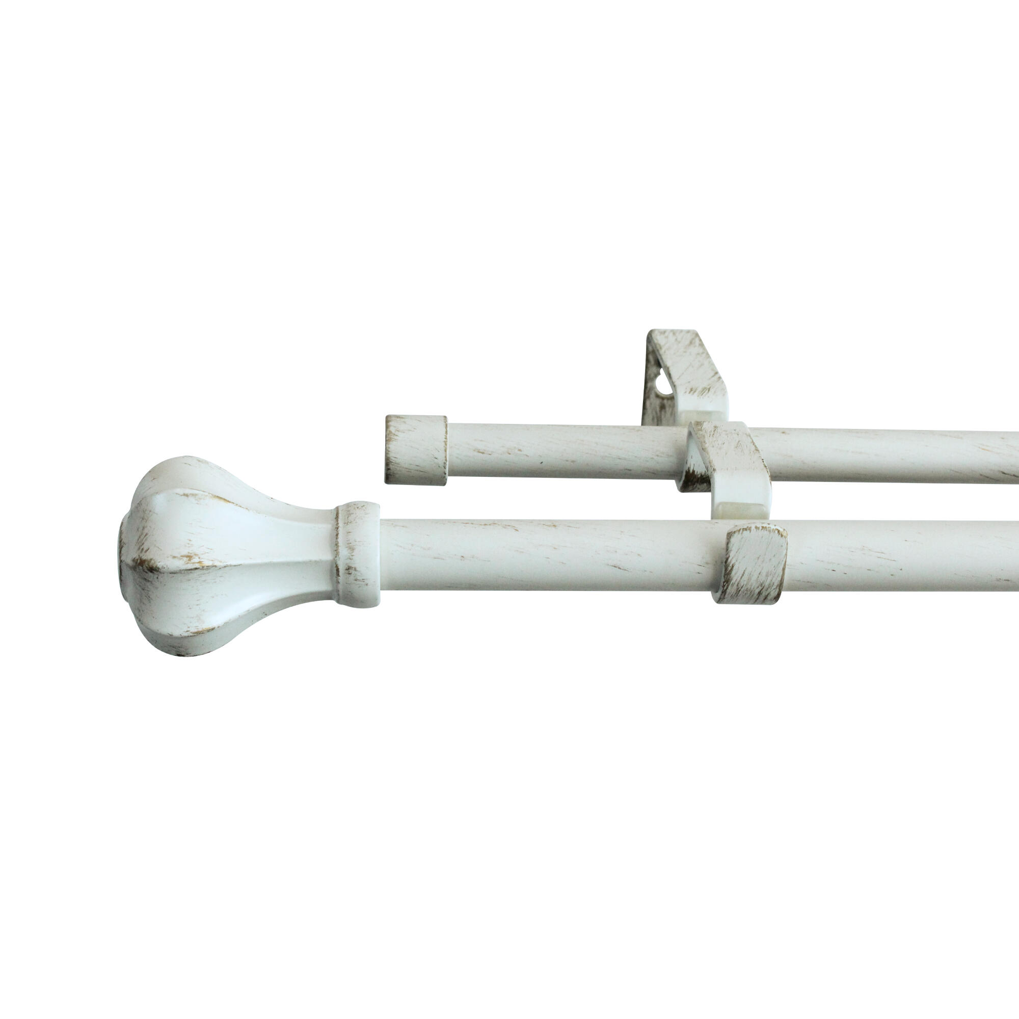 Galerie dubla extensibila metal Inspire Pystil, 160 - 300 cm, diametru 16 - 19 mm, auriu