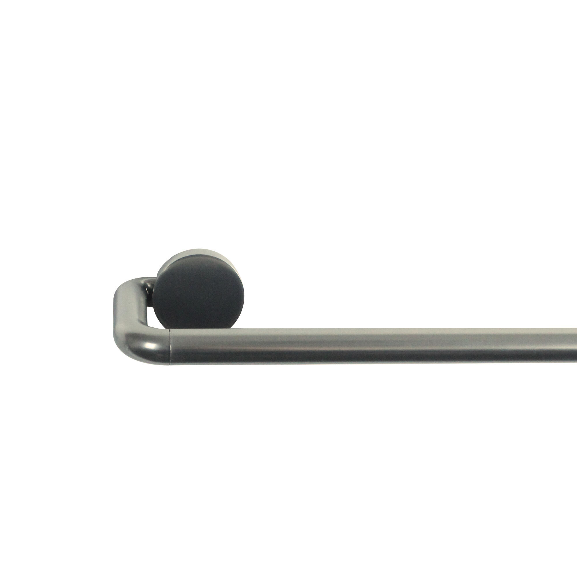 Galerie simpla extensibila metal Inspire Sombrio, 120 -210 cm, diametru 16 mm, argintiu