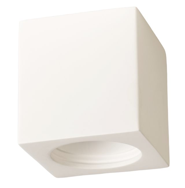 ARO DE SUPERFICIE BAJO CUADRADO FIJO YESO GU10