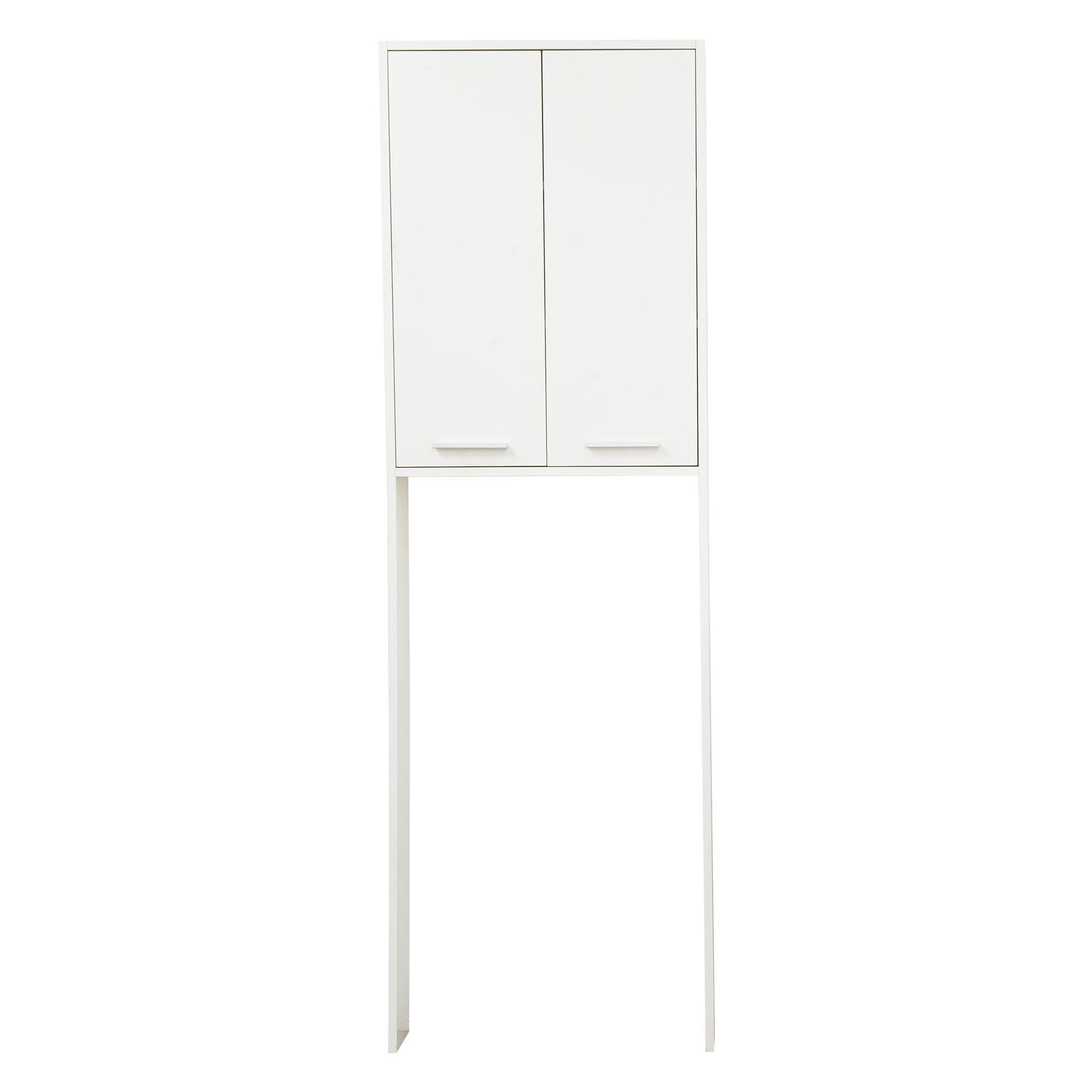 Dulap baie deasupra vasului WC, cu usi, 190 x 45 x 15 cm, alb
