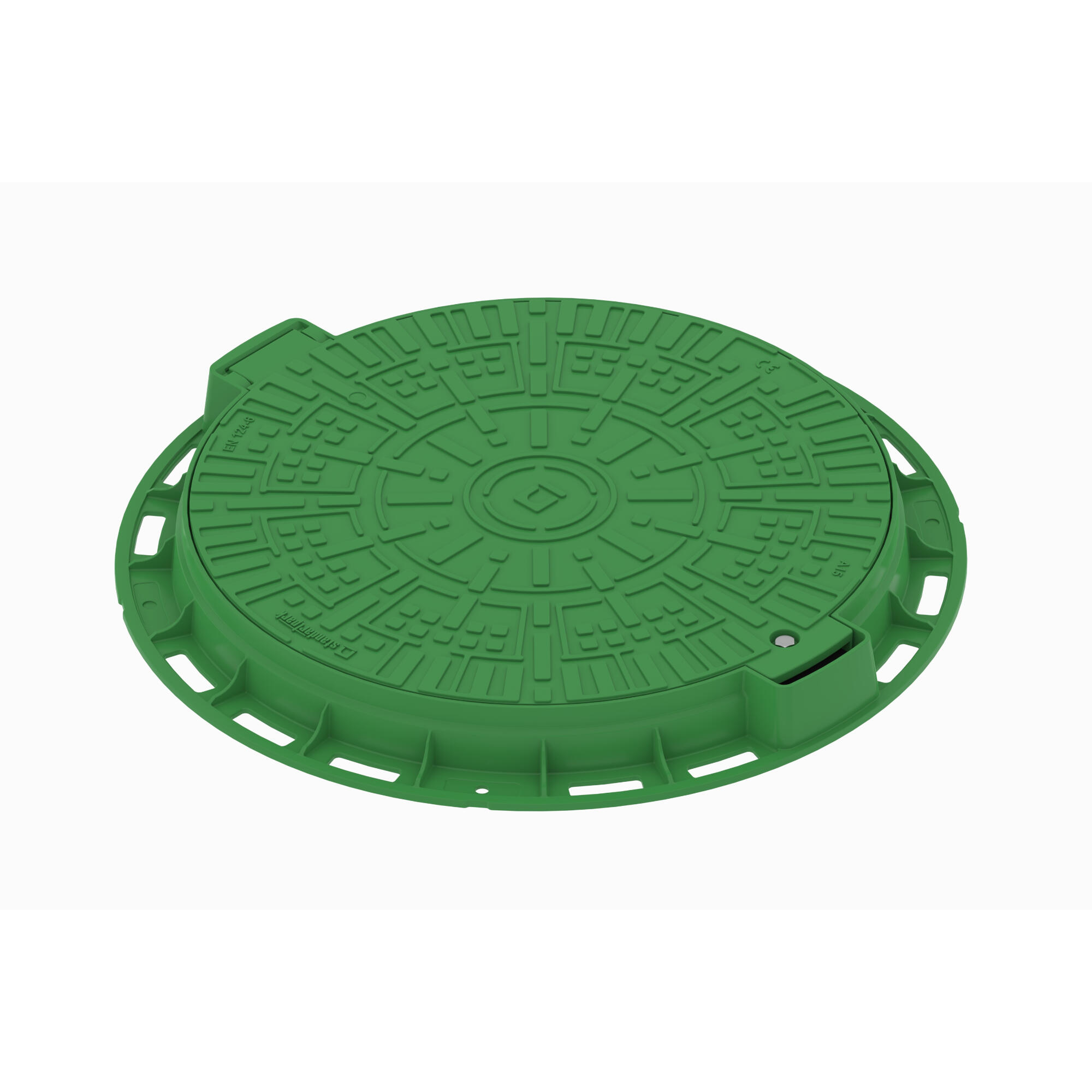 Capac canal gradina, polipropilena, clasa A15, H 80 mm, verde | Leroy ...