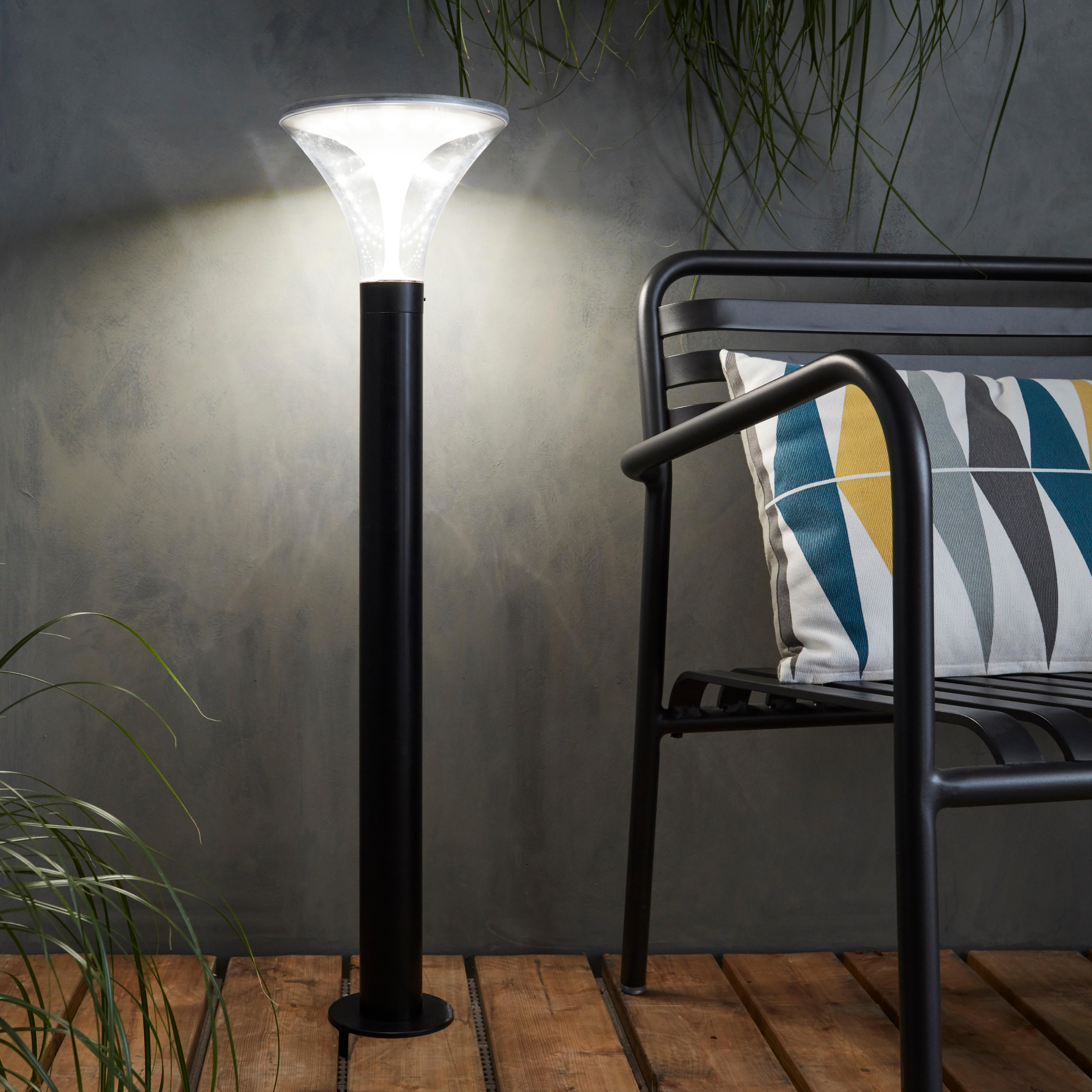 Potelet avec détecteur solaire Rovai noir INSPIRE - 2