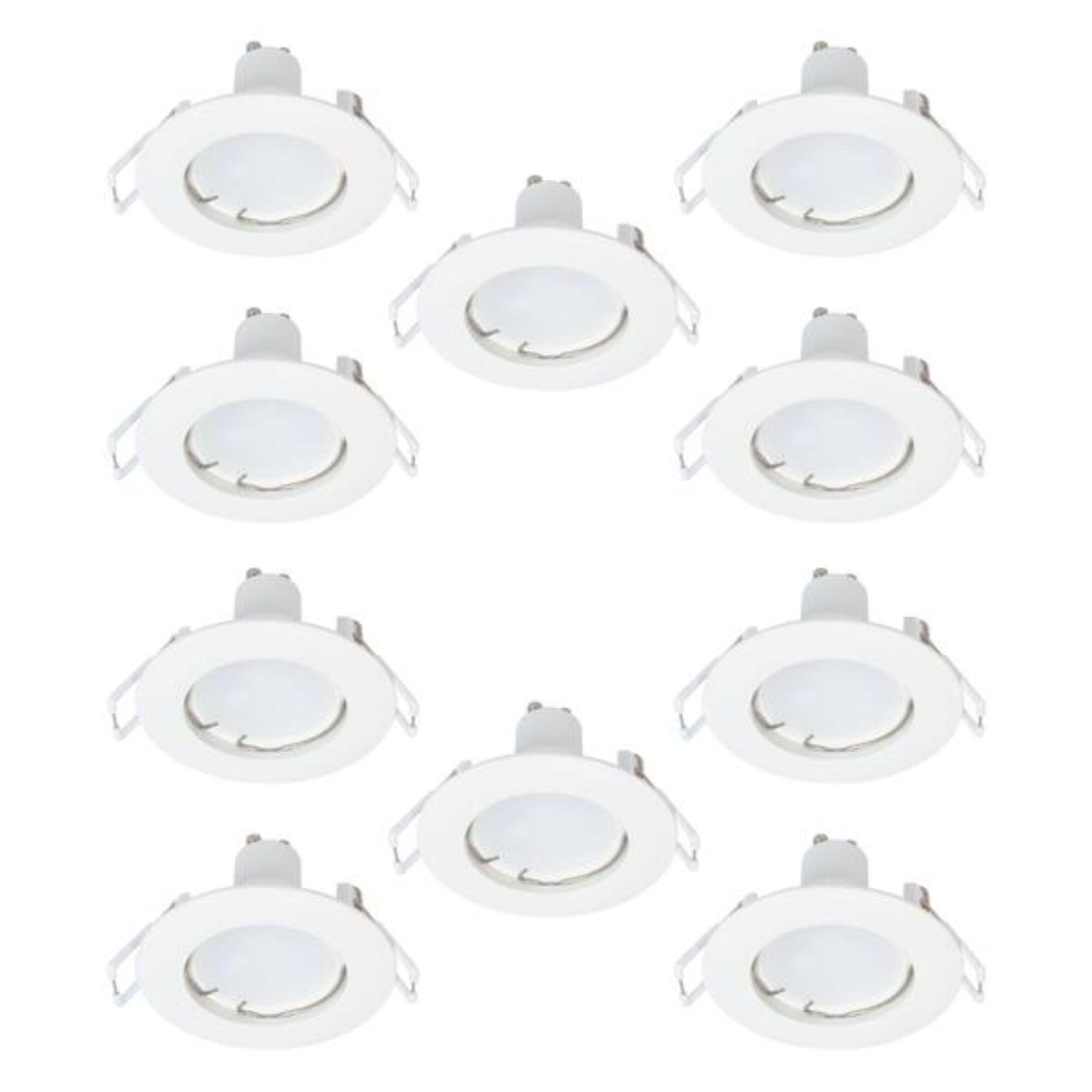 Set 10 spoturi LED incastrate, fix, 340 lumeni, alb, lumina neutra 10buc
