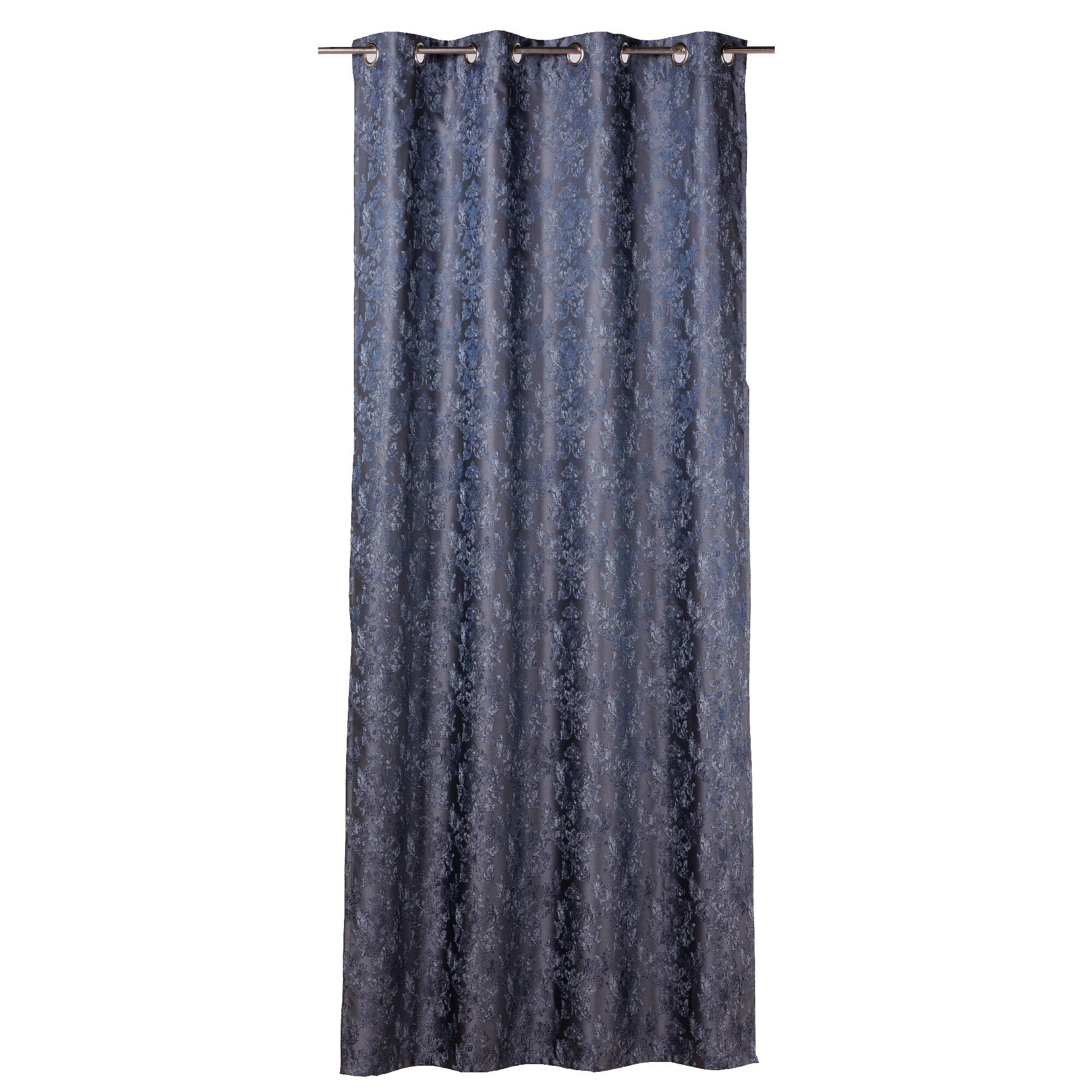 Draperie 140 x 260 cm Fresco, cu inele, gri antracit