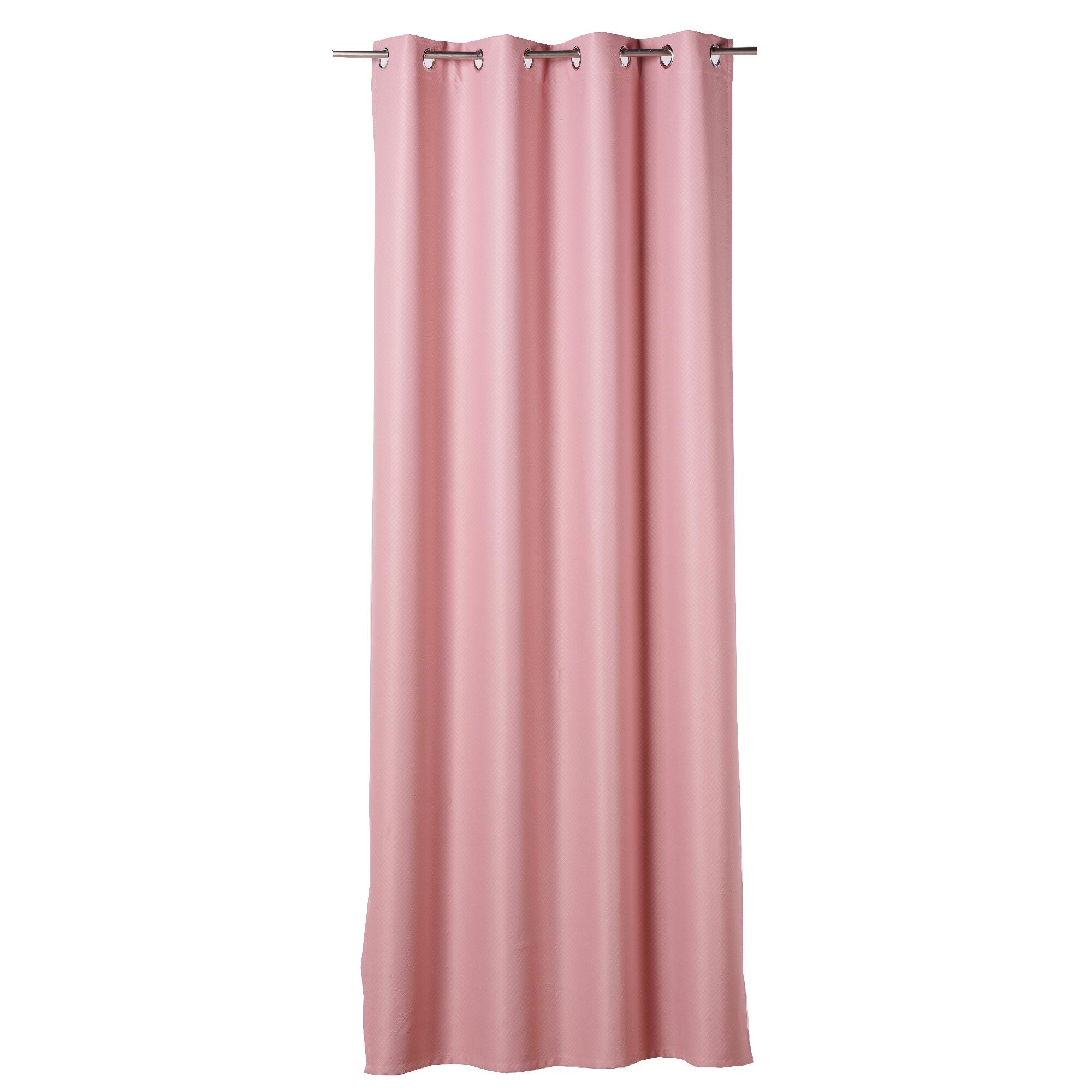 Draperie 140 x 245 cm Tempo, cu inele, roz