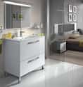 MUEBLE DE BAÑO CON ESPEJO URBAN BLANCO 80X45,5CM - 1