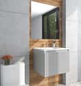 MUEBLE DE BAÑO WAVE GRIS 60X45CM - 1