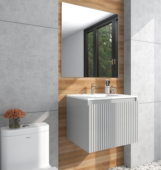 MUEBLE DE BAÑO WAVE GRIS 80X45CM