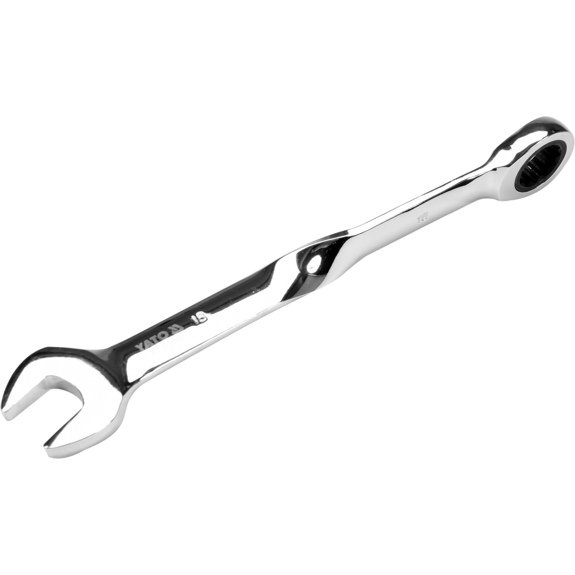 Cheie combinata rasucita cu clichet Yato, 18 mm , crom-vanadiu