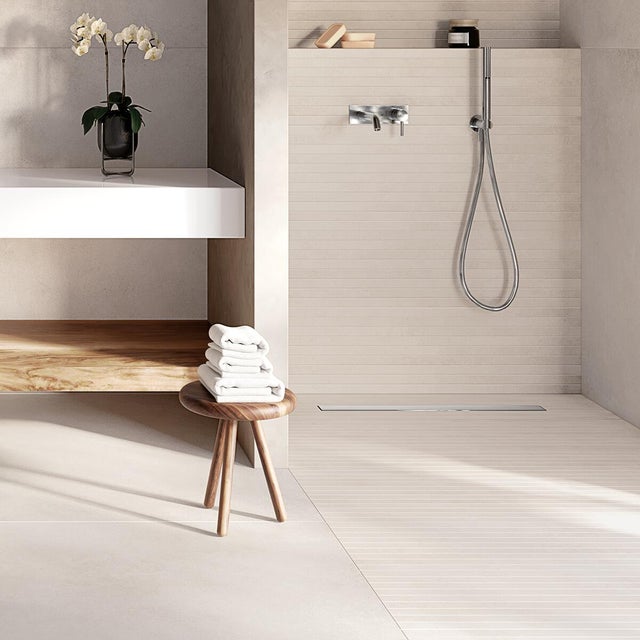 Piastrella Mosaico in gres porcellanato Continental bianco opaco L 120 x L 30.4cm x Sp. 9 mm, 2 pezzi