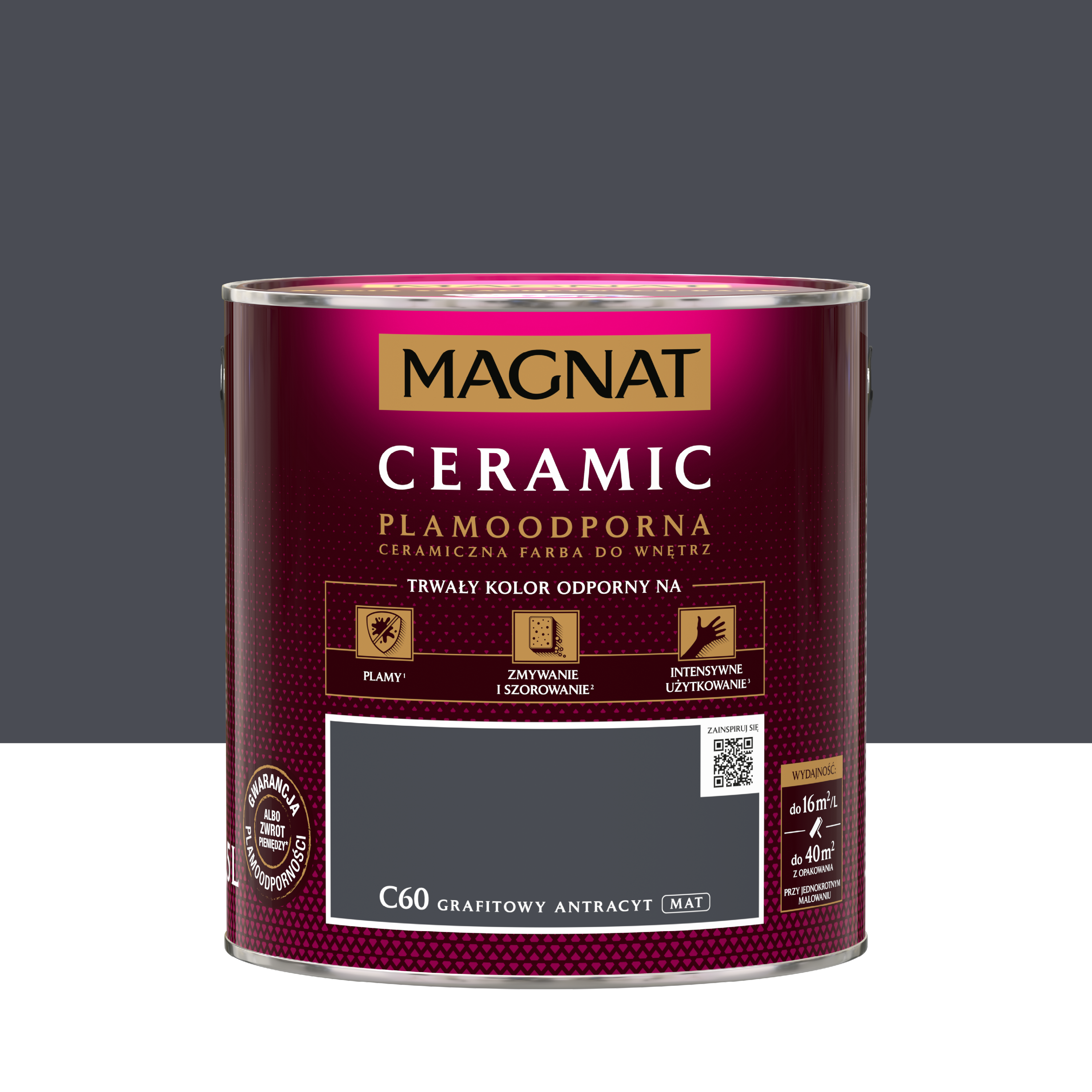 Farba Magnat Ceramic Grafitowy antracyt 2.5 l