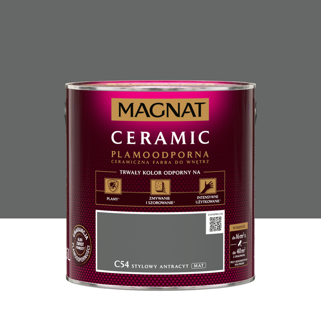 Farba Magnat Ceramic Stylowy antracyt 2.5 l