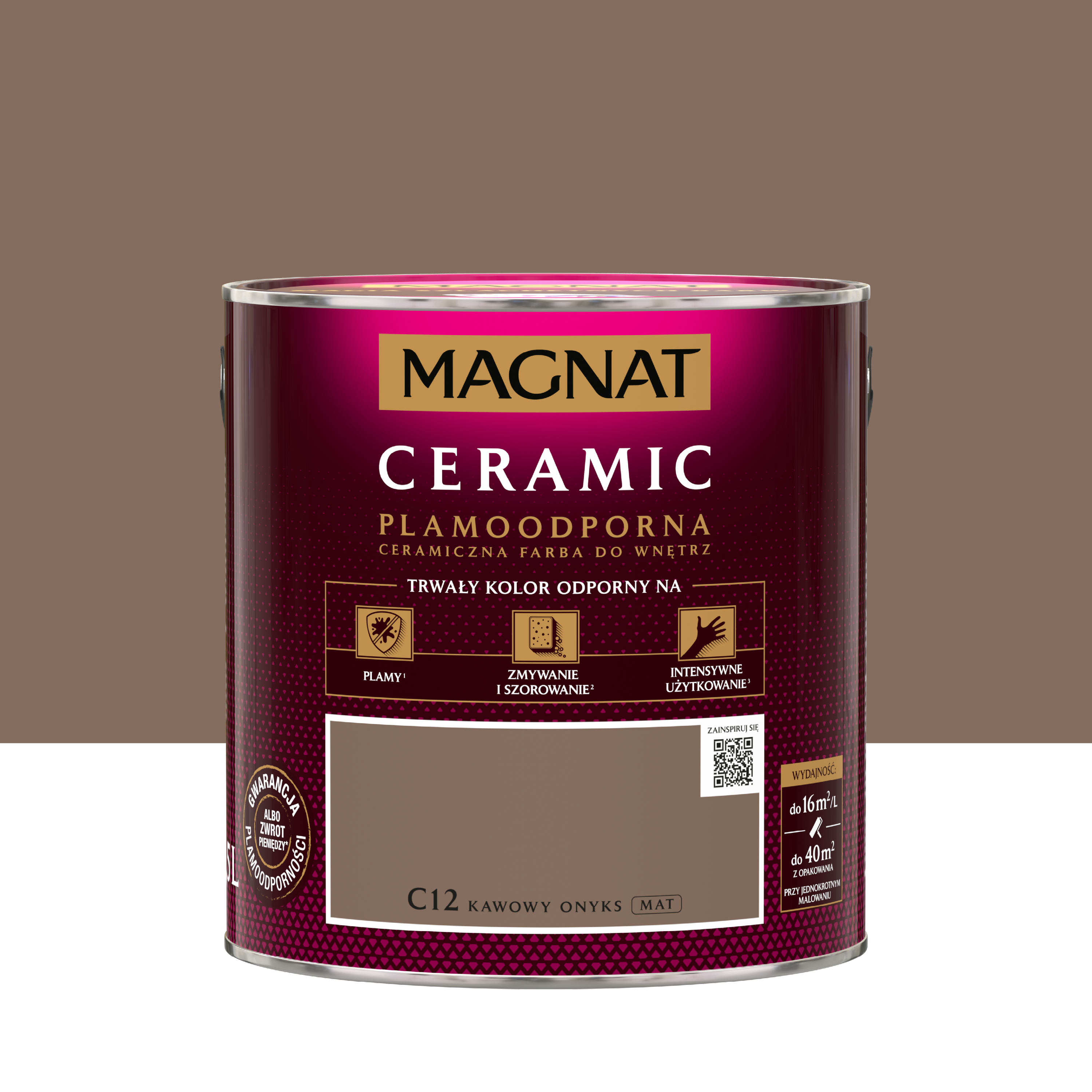 Farba Magnat Ceramic Kawowy onyks 2.5 l