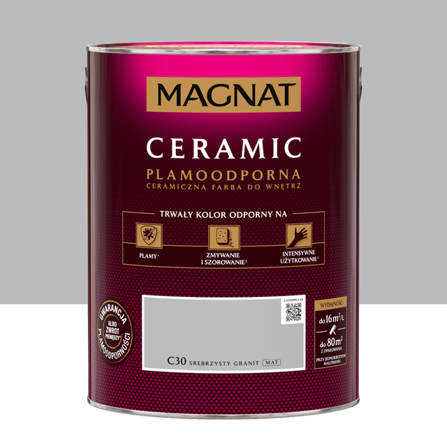 Farba Magnat Ceramic Srebrzysty granit 5 l