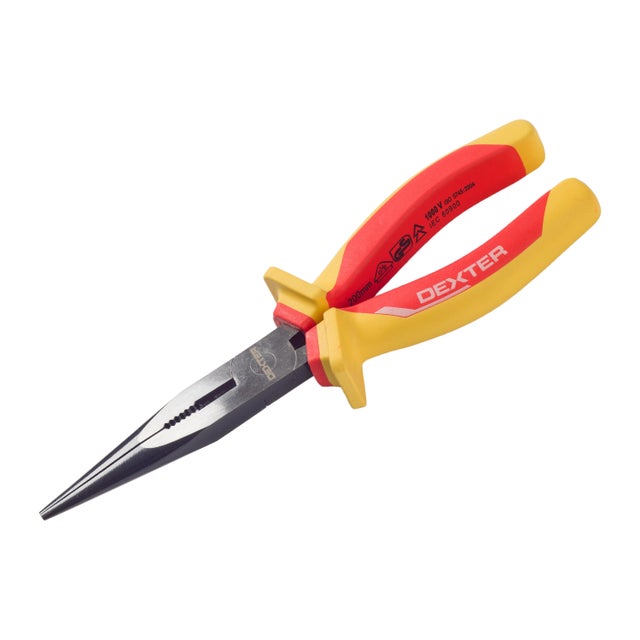 Pince à bec isolée avec protection électrique DEXTER 856511, 200 mm