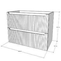 MUEBLE DE BAÑO BLUR NEGRO 100X45CM - 6