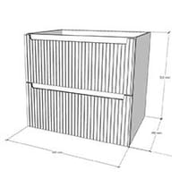 MUEBLE DE BAÑO BLUR NEGRO MATE 60X45CM 2 CAJONES - 7