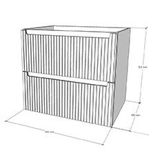 MUEBLE DE BAÑO BLUR 60CM VERDE 2 CAJONES - 10