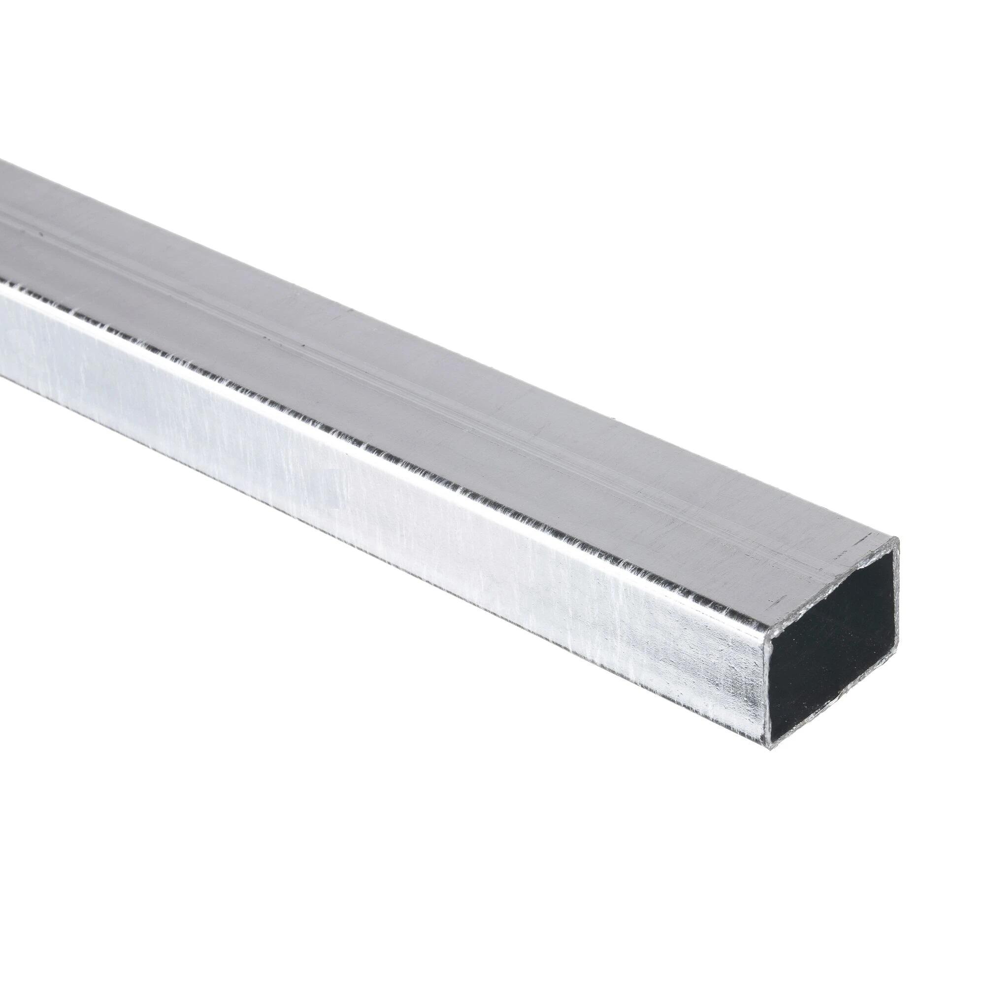 Stalp otel zincat soft, cu capac, 60 x 40 x 2500 mm, gri | Leroy