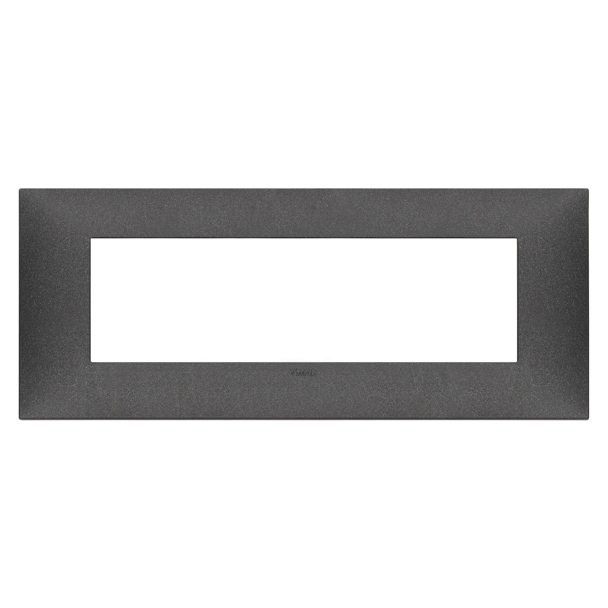 Rama decorativa pentru 7 module Neve, pentru aparataj modular, grafit mat