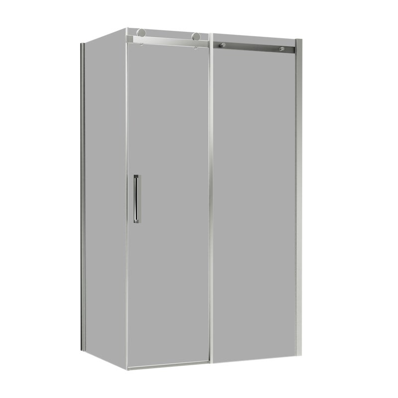 Kabina prysznicowa Laurena 100x90x200 cm szkło dymione profil chrom Wellneo