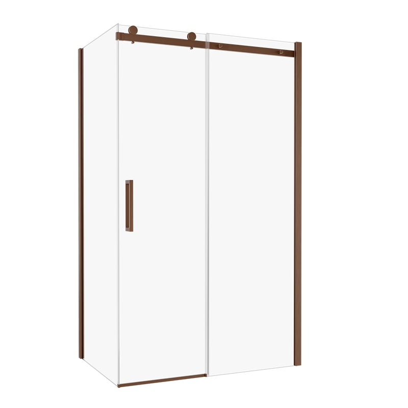 Kabina prysznicowa Laurena Copper 120x80x200 cm profil miedziany Wellneo