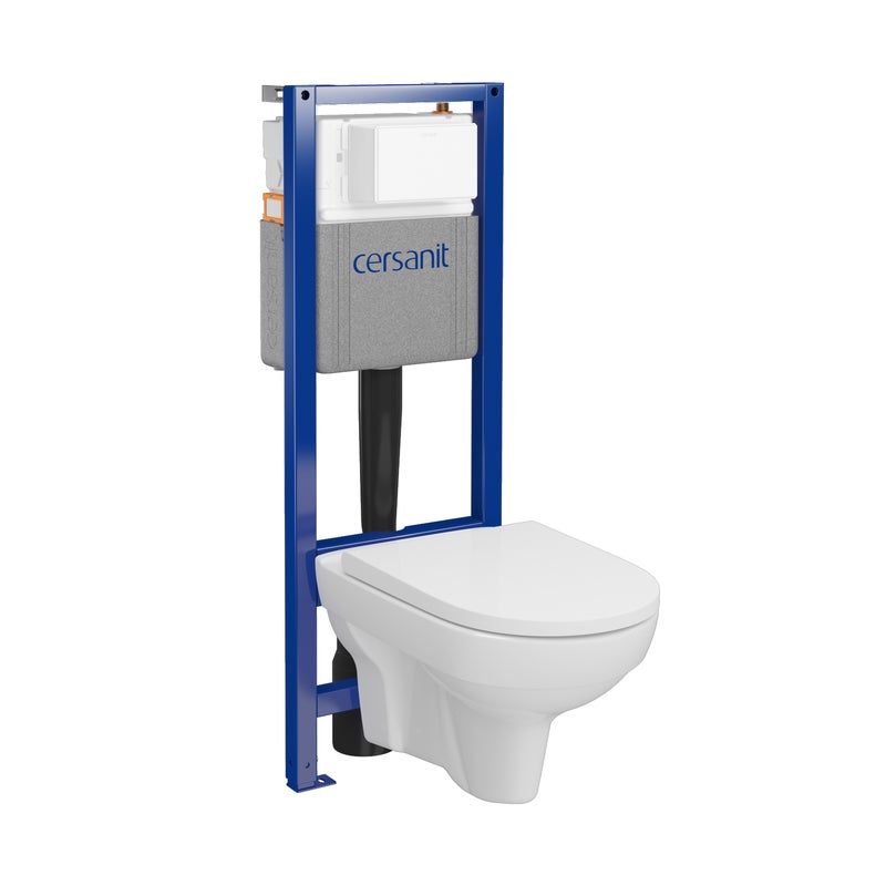 Zestaw podtynkowy WC Lupi bezkołnierzowy wirowy Cersanit