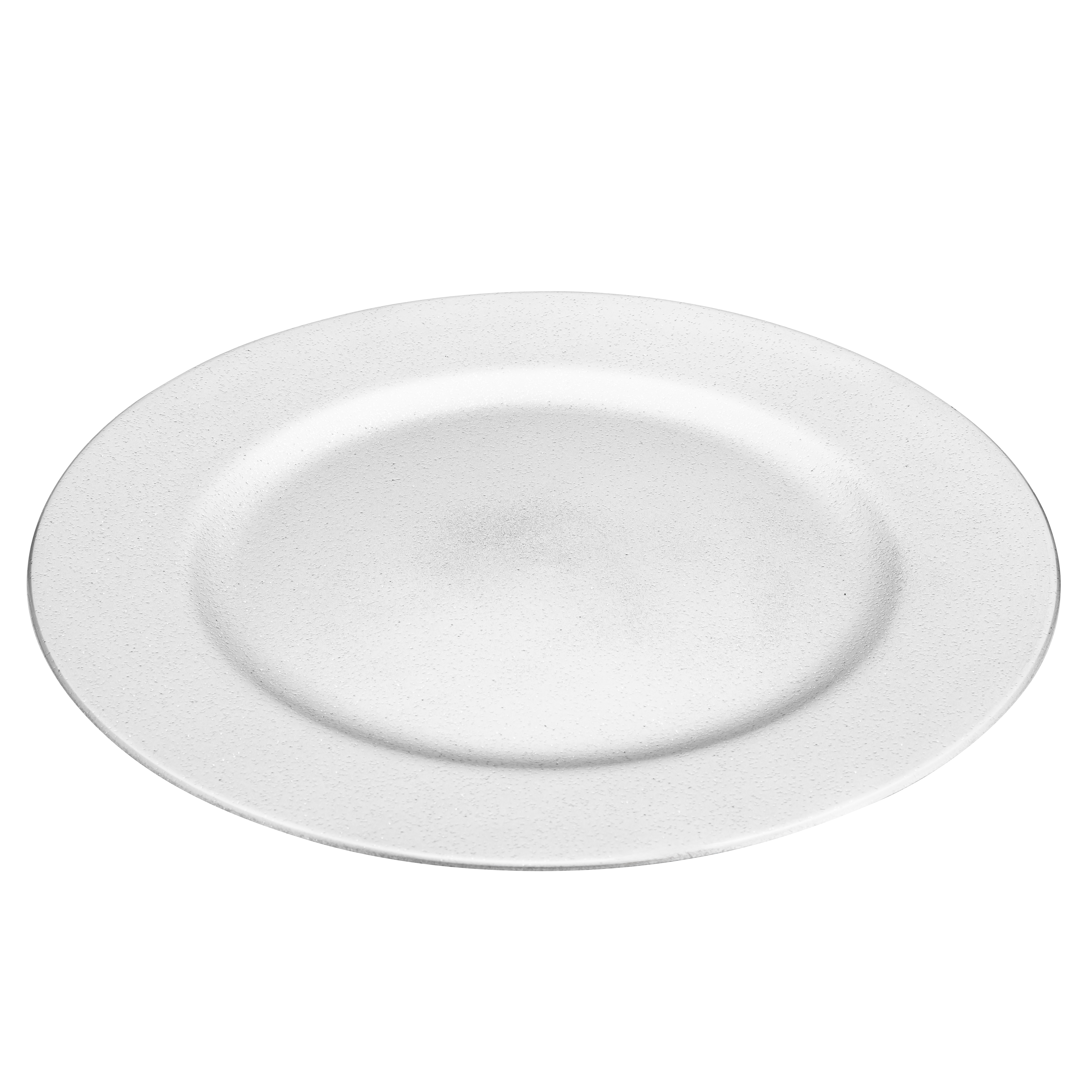 Talerz dekoracyjny srebrny śr. 33 cm brokatowy