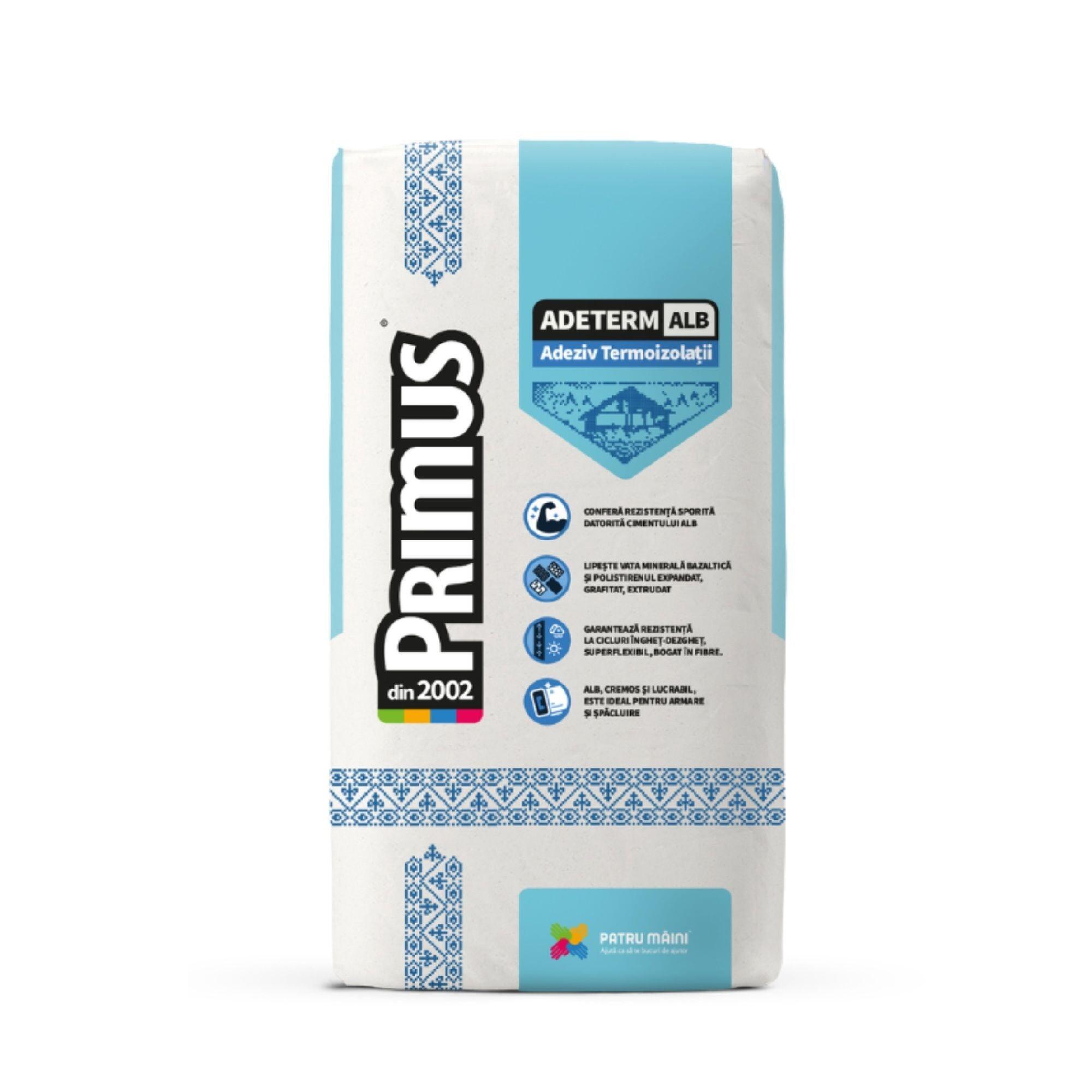 Adeziv pentru placi termoizolante Primus, 25 kg, alb