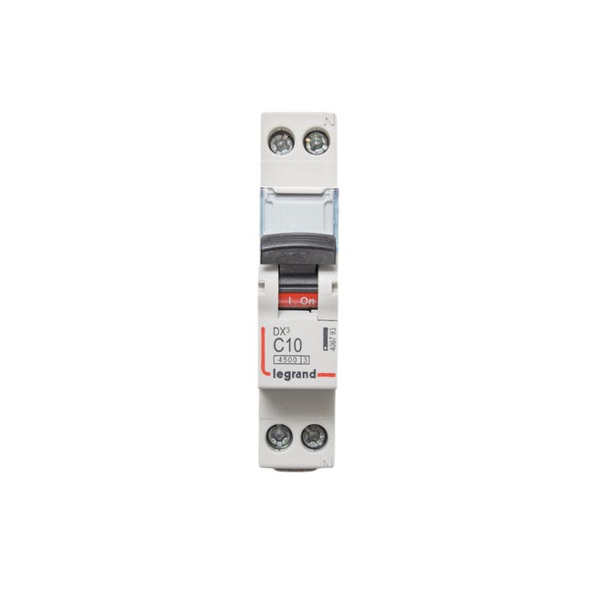 Disjunctor Disjunctor Legrand DX3, 1P+NR, 10 A, curba C, 4.5 KA | Leroy Merlin