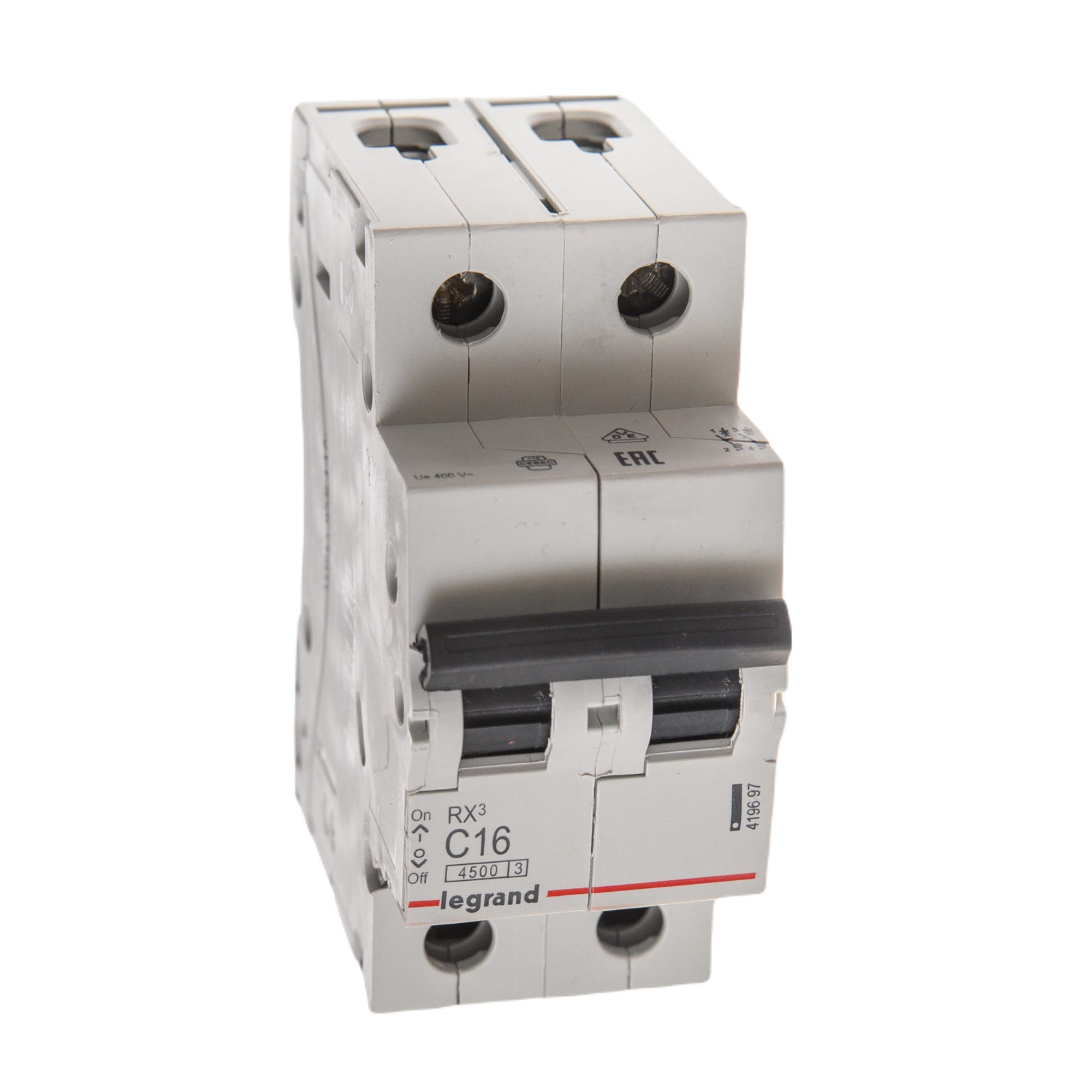 Disjunctor Disjunctor Legrand RX3, bipolar, 16 A, curba C, 4.5 KA | Leroy Merlin