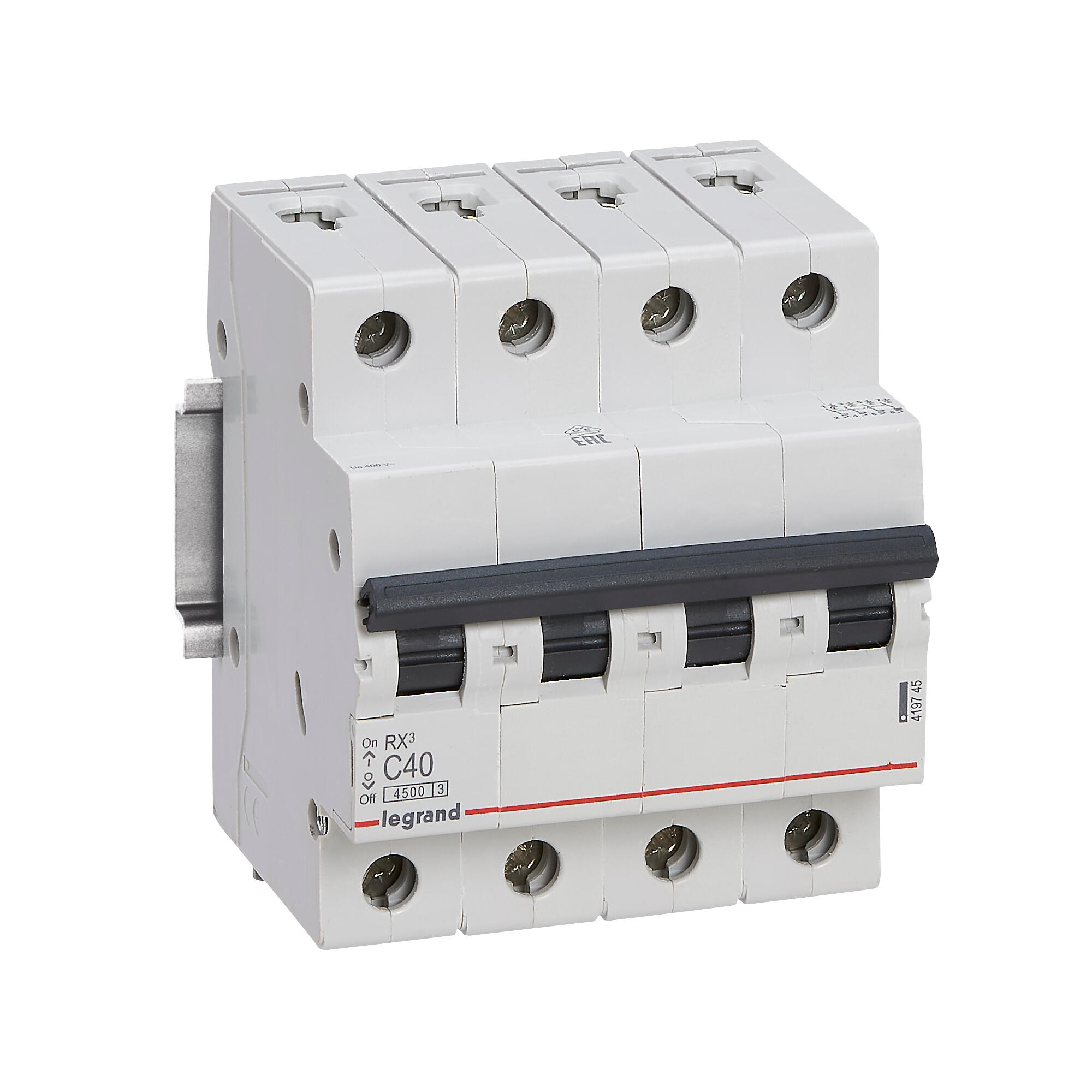 Disjunctor Legrand RX3, tetrapolar, 40 A, curba C, 4.5 KA | Leroy Merlin