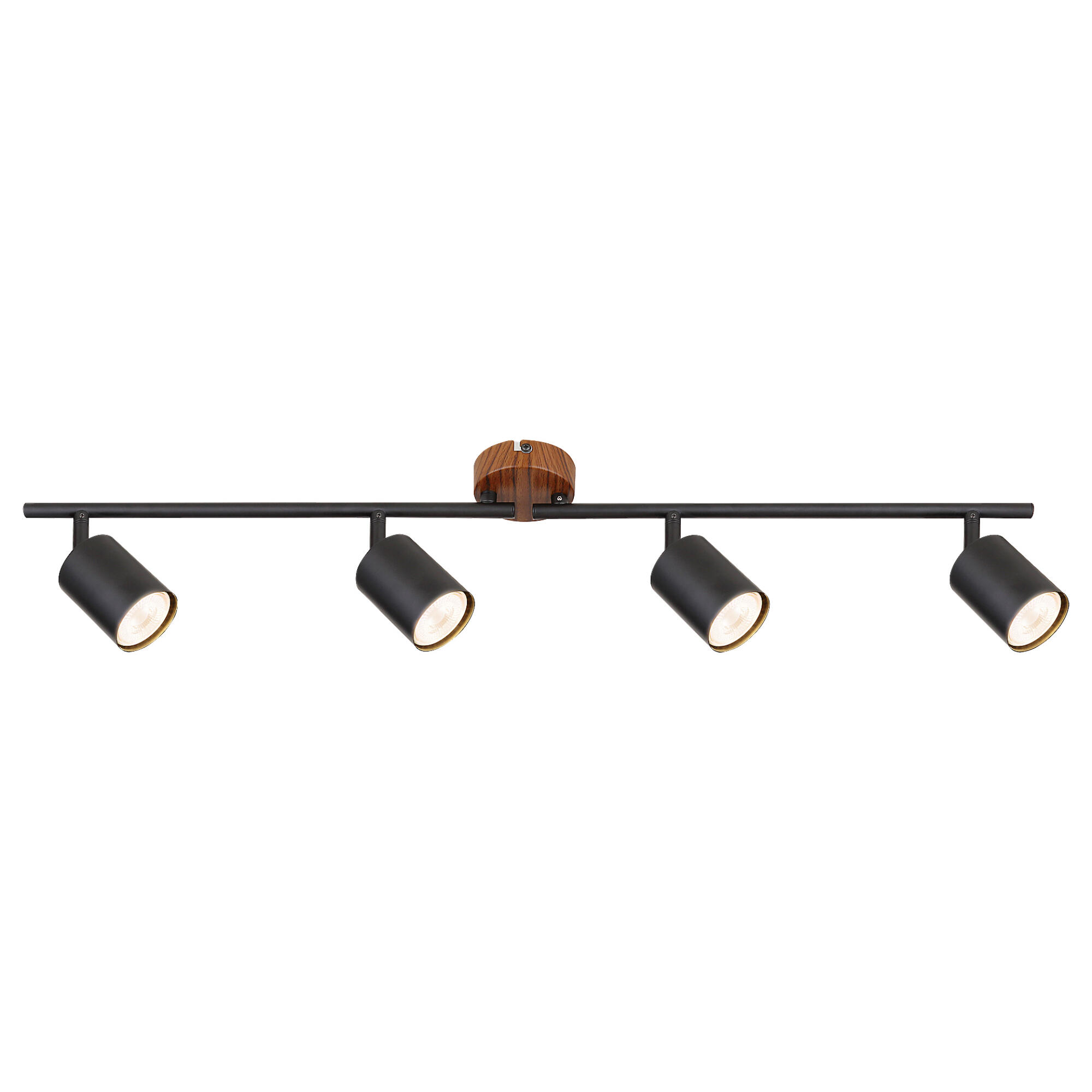 Spot pe bara Edmund, 4 x GU10, 25 W, negru