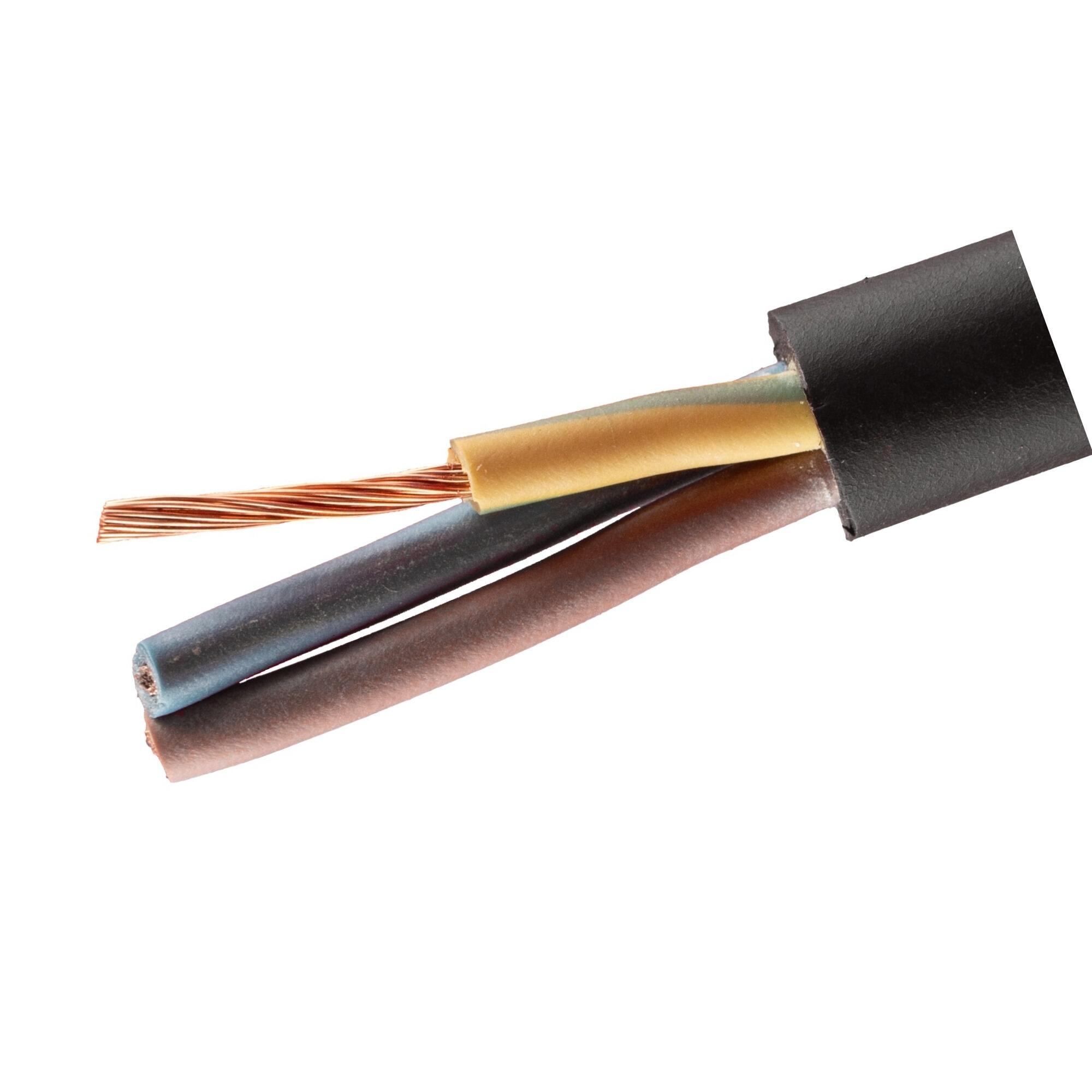 Cablu electric MCCG, 3 x 2.5 mm², 25 m, negru | Leroy Merlin