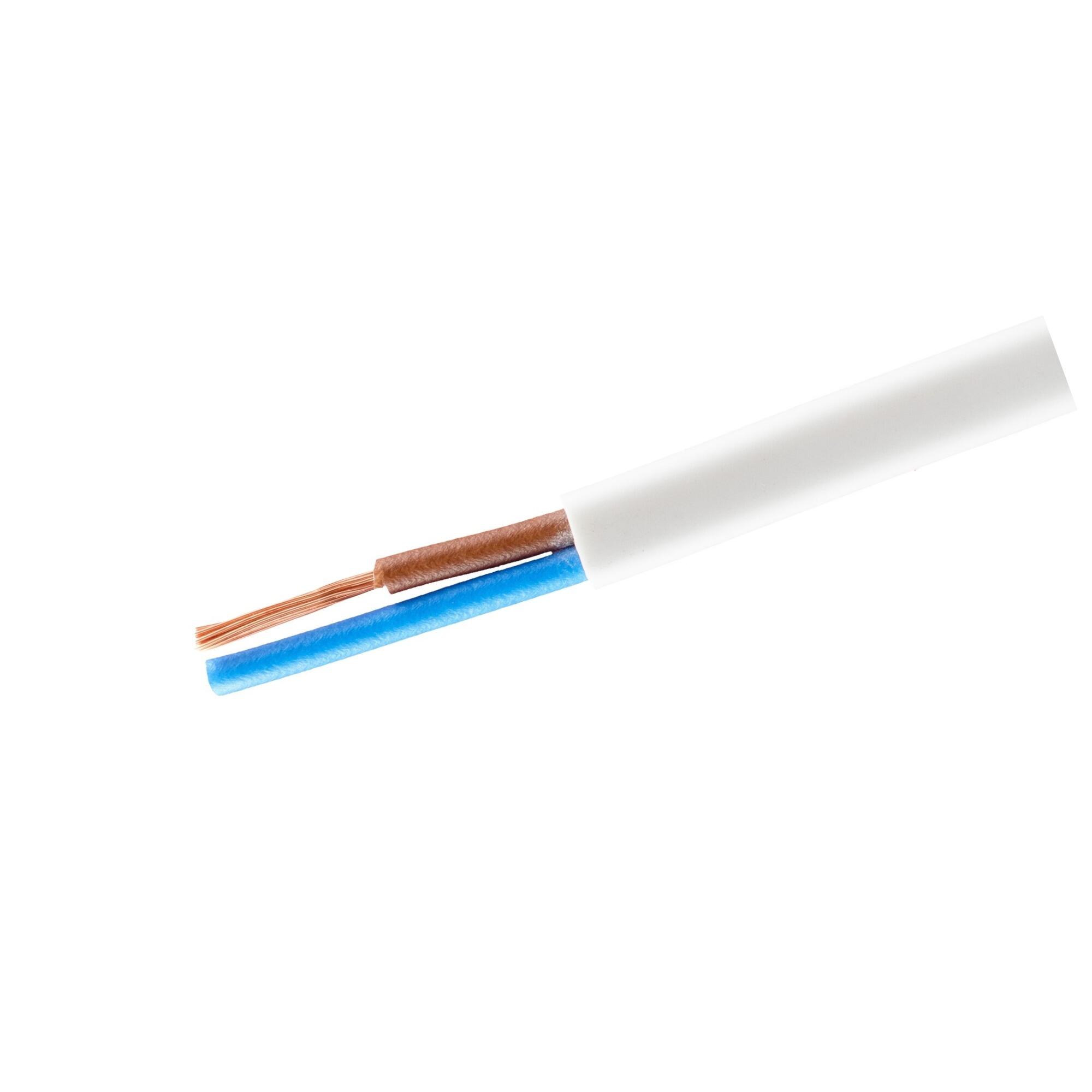 Cablu electric MYYUP, 2 x 0.75 mm², 5 m, alb