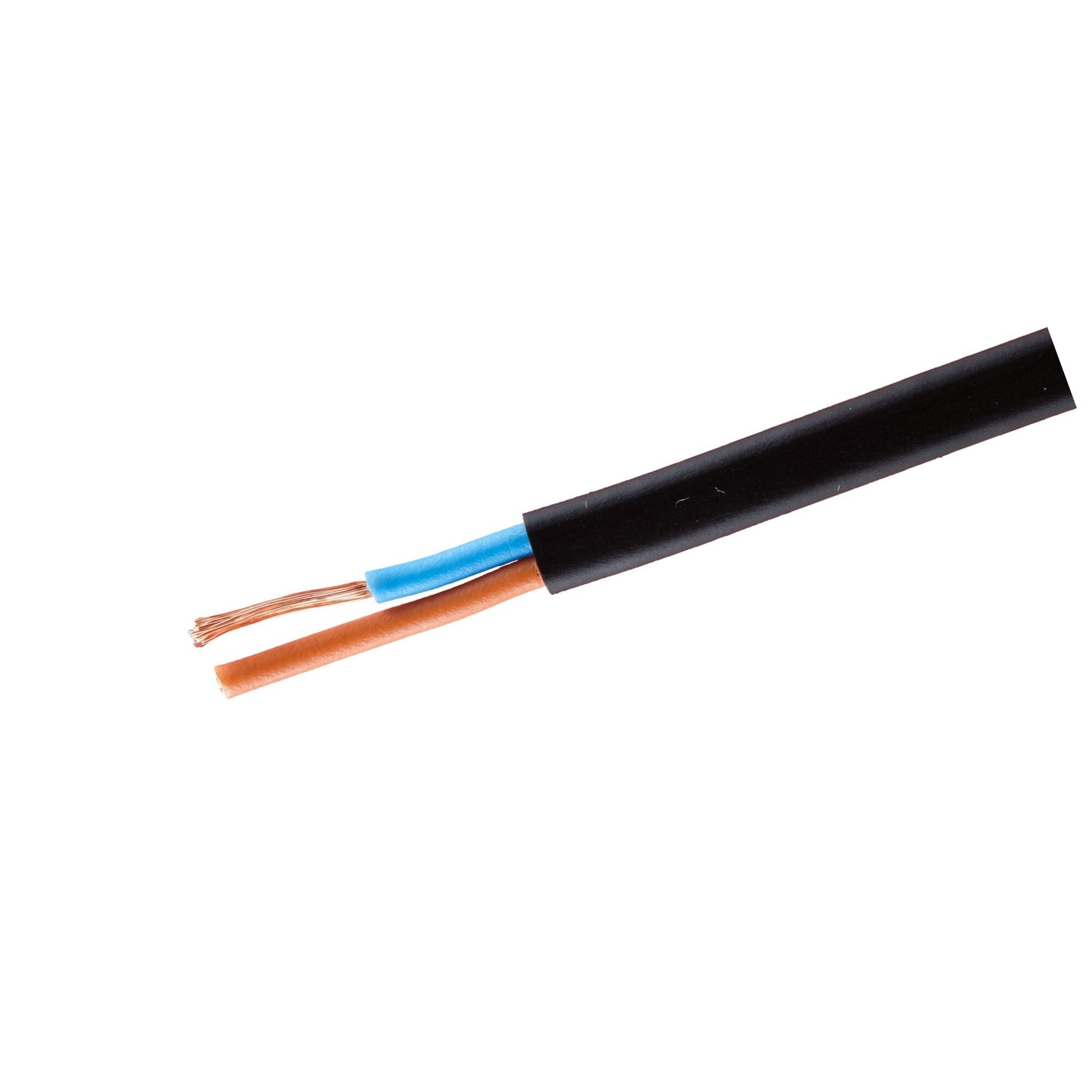 Cablu electric MYYUP, 2 x 0.75 mm², 5 m, negru