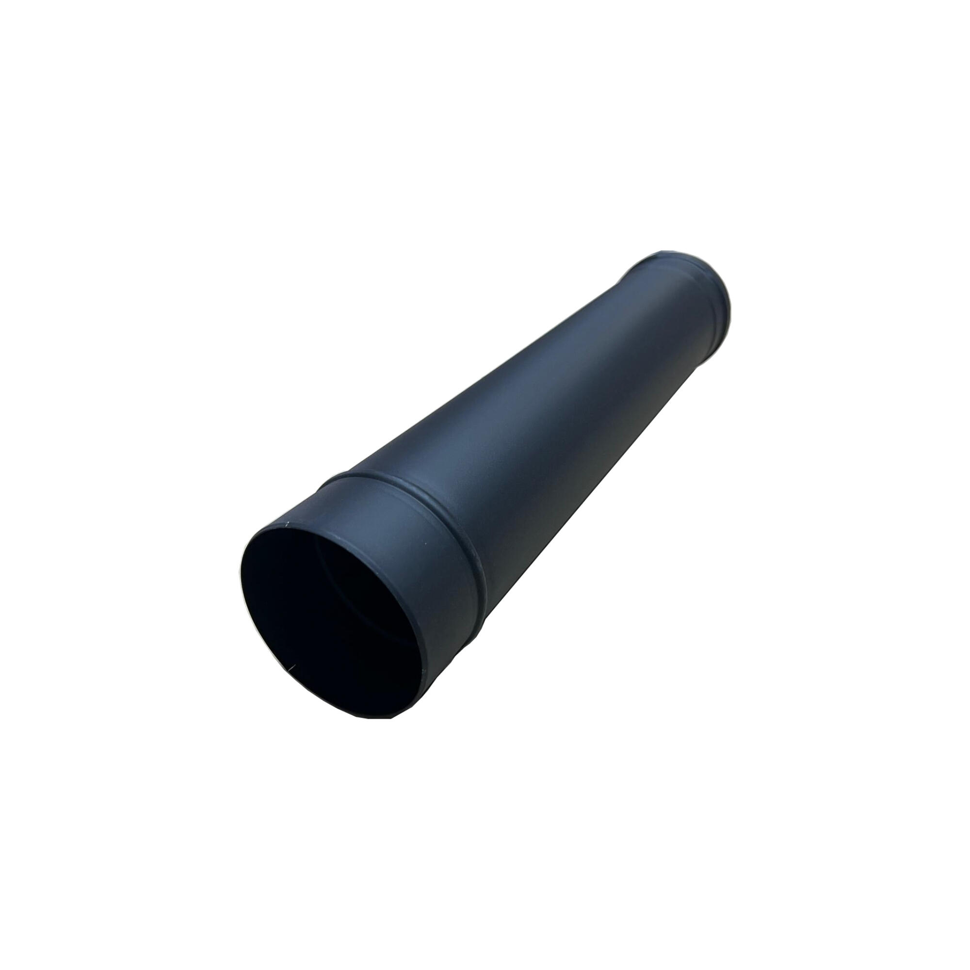 Tub rigid, inox, simplu perete, grosime 0.5 mm, Ø 100 mm, L 0.25 m, negru