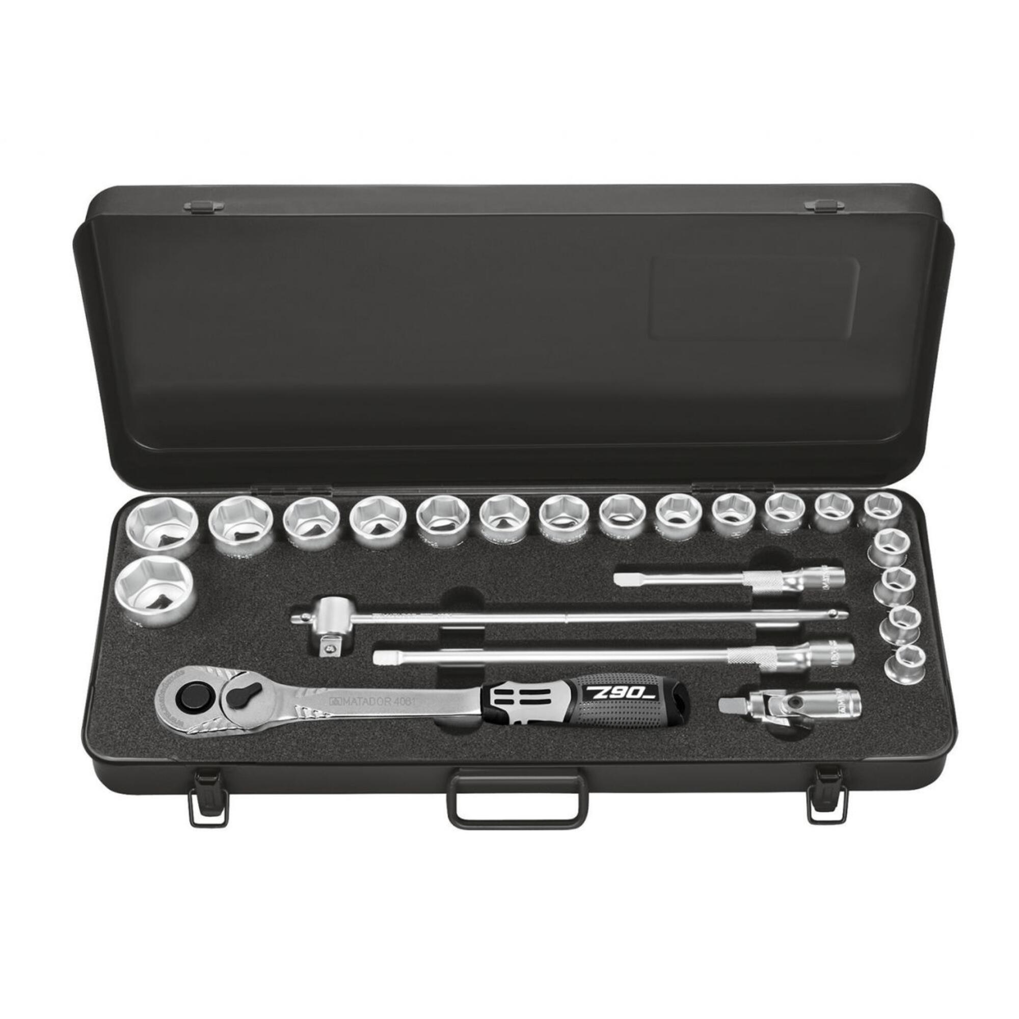 Trusa chei tubulare Matador, 12.5 mm, otel crom-vanadiu (set 23 buc)