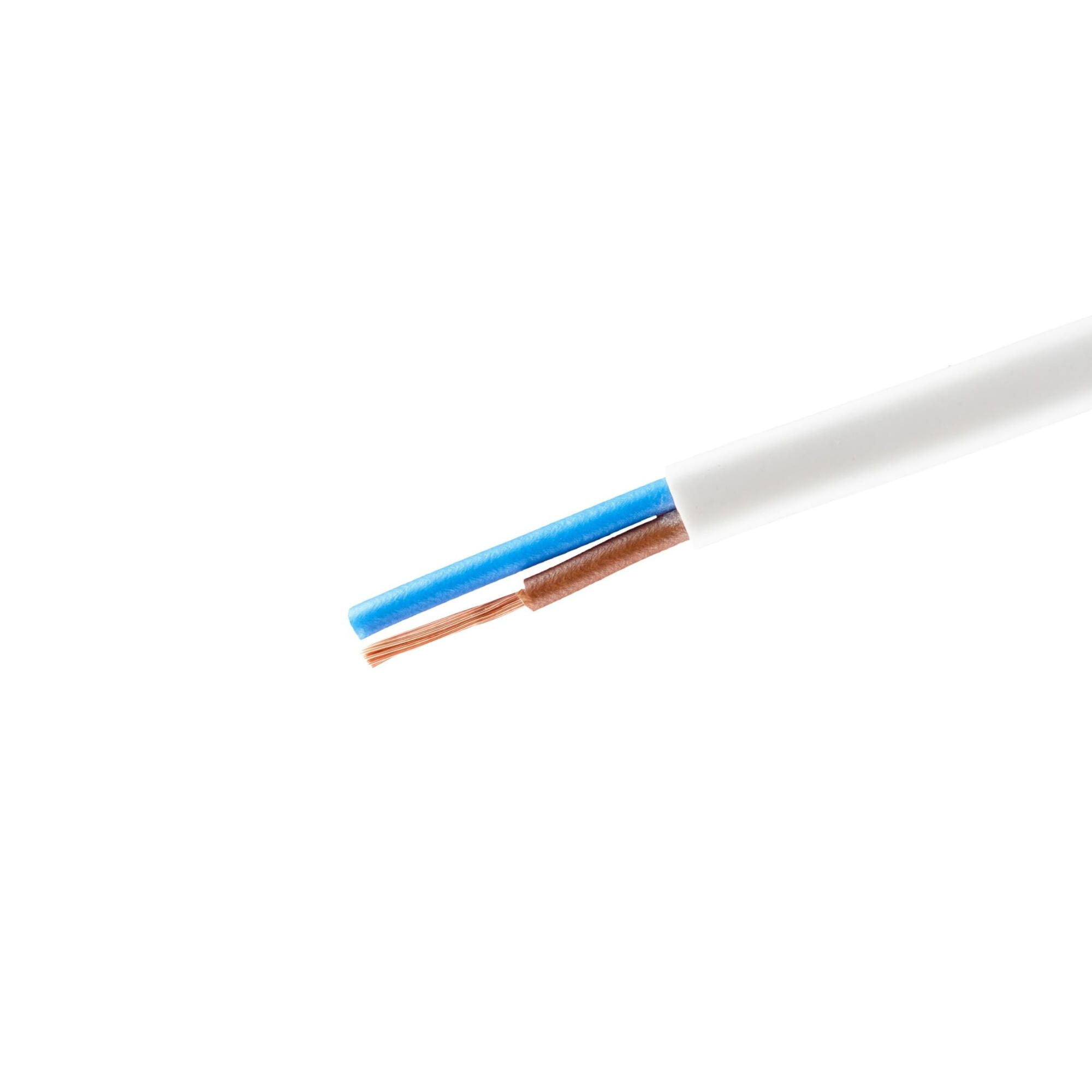 Cablu electric MYYM, 2 x 0.75 mm², 200 m, alb | Leroy Merlin