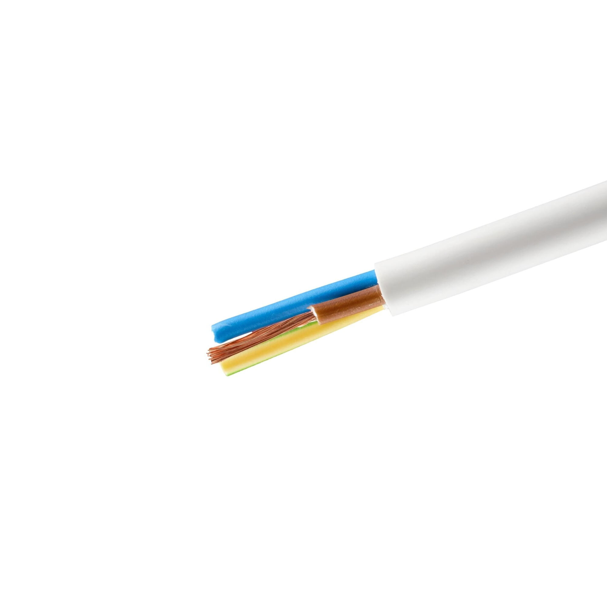 Cablu electric MYYM, 3 x 0.75 mm², 150 m, alb | Leroy Merlin
