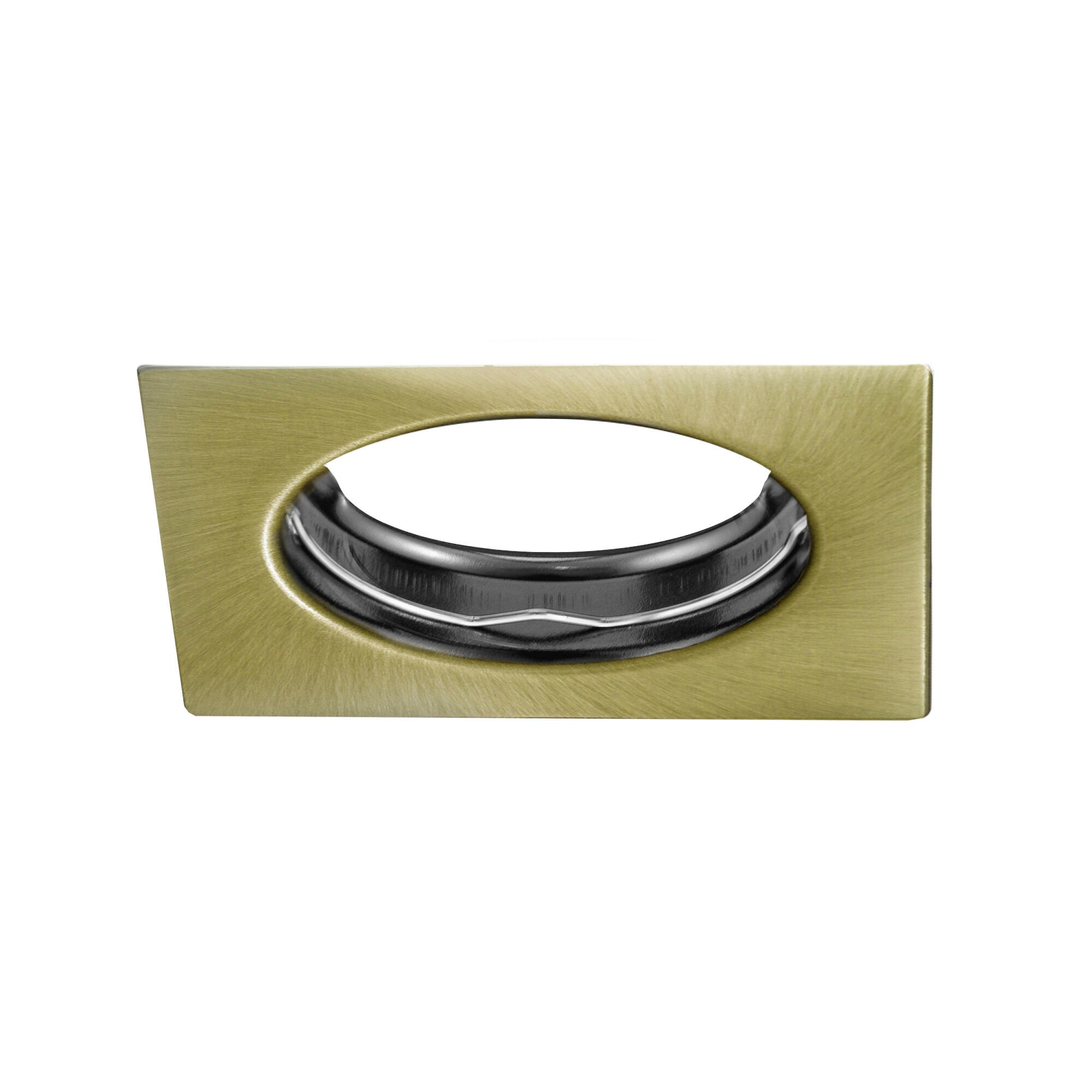 Spot incastrat, 1 x GU10, fix, IP 20, patrat, auriu