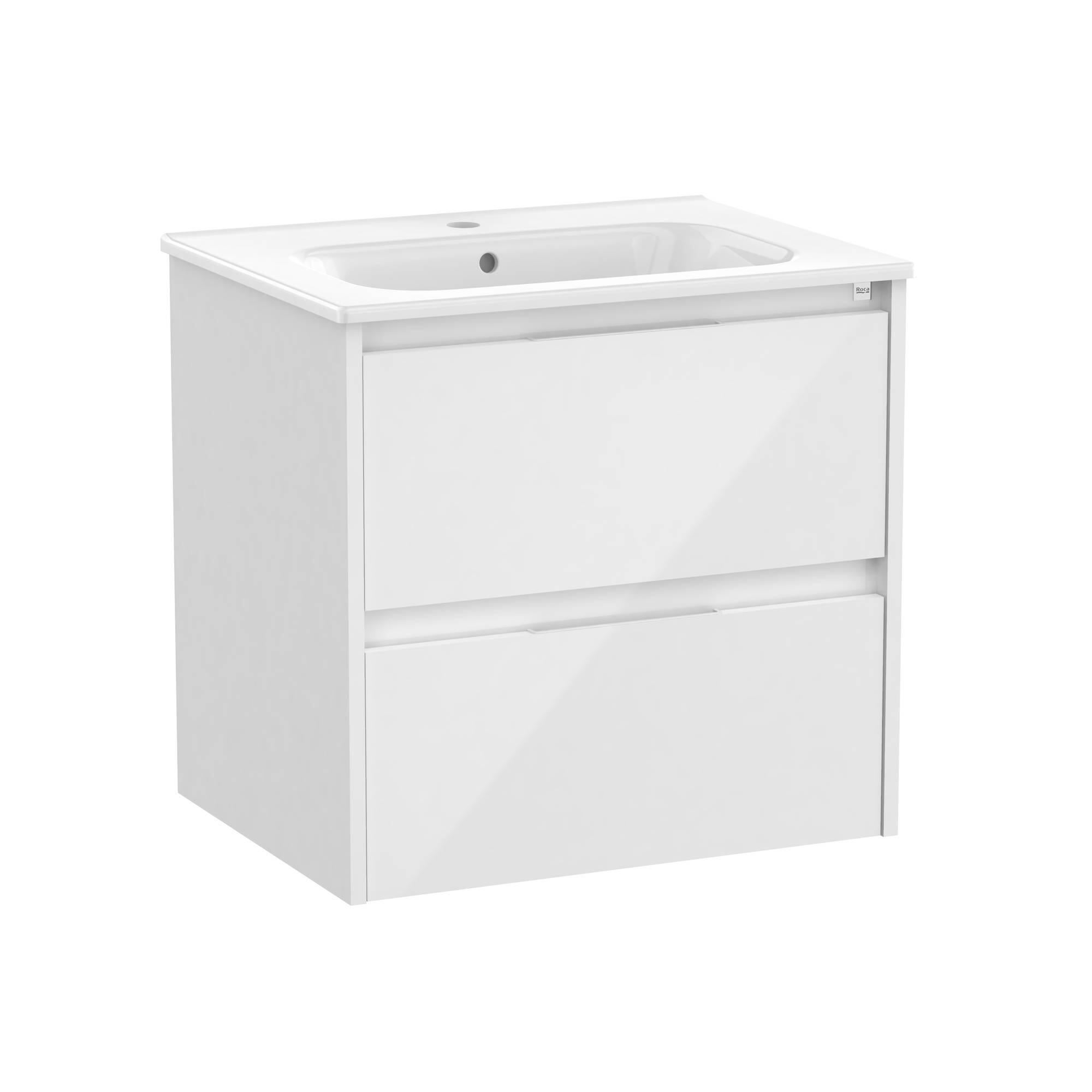 Baza cu lavoar si sertare Alpine 60 cm, alb