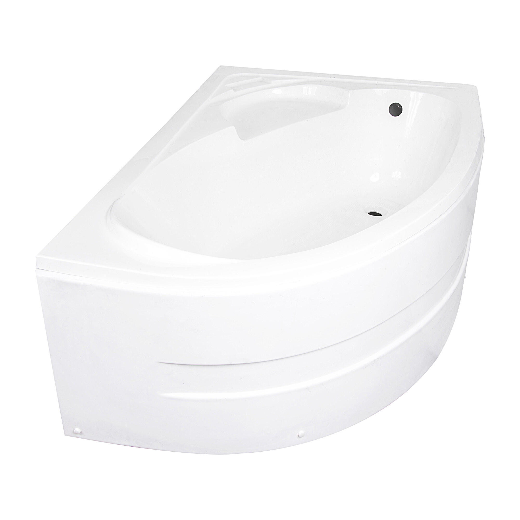 Cada pe colt Tempo, montaj dreapta, acril, 100 x 150 cm, alb