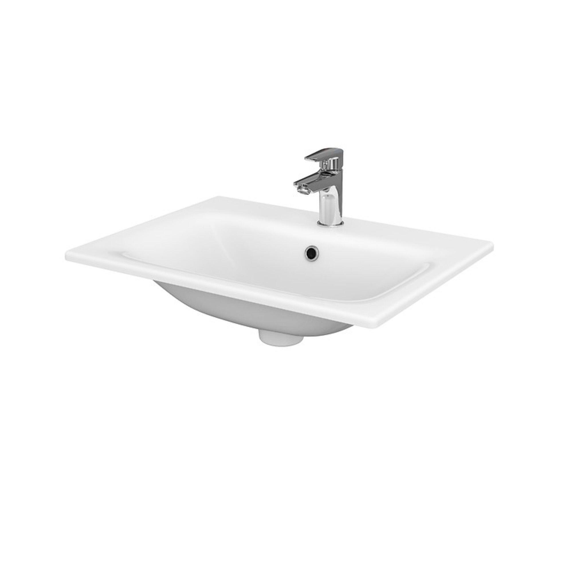 Lavoar incastrat Cersanit, latime 60 cm, alb