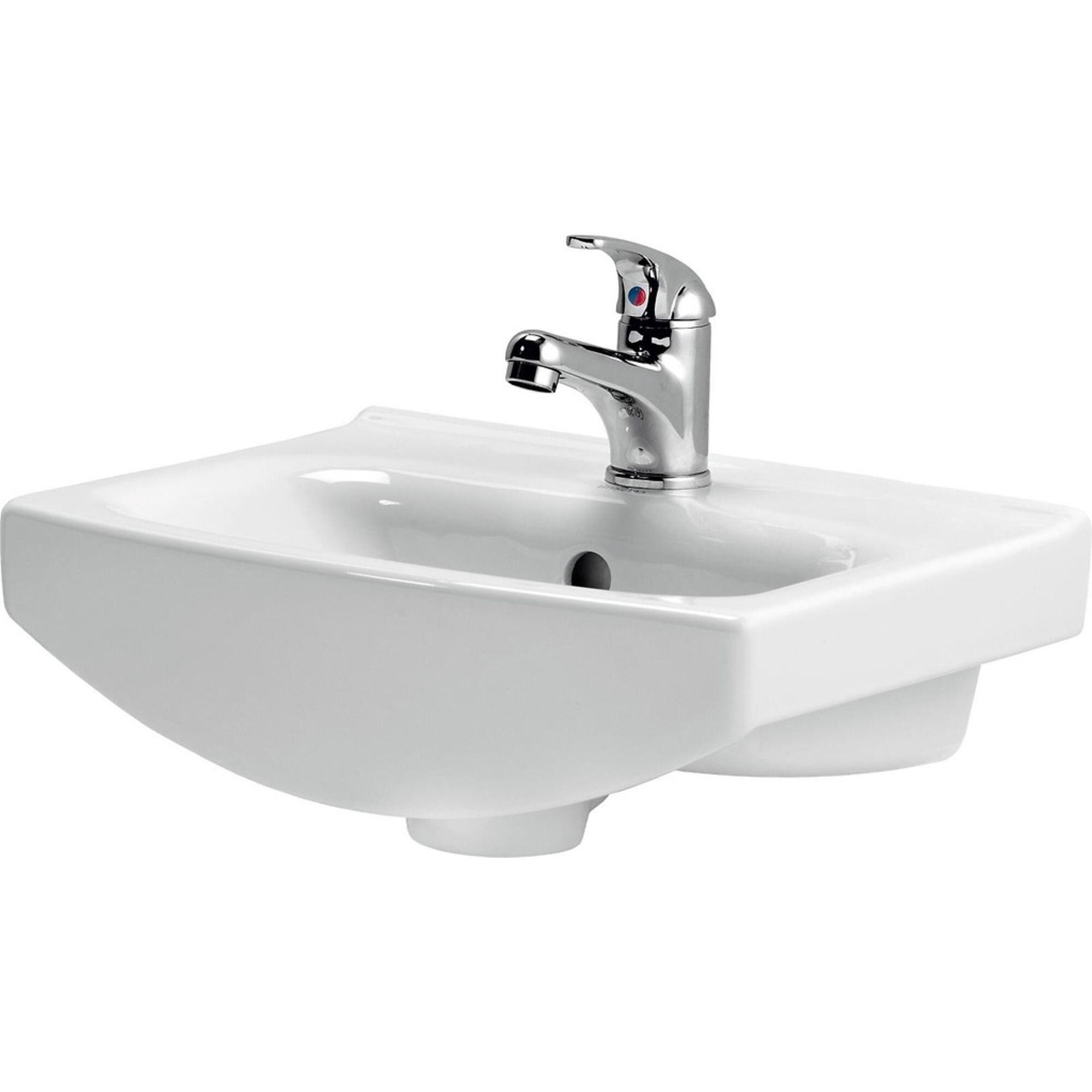 Lavoar cu montaj pe perete Cersania, latime 40 cm, alb