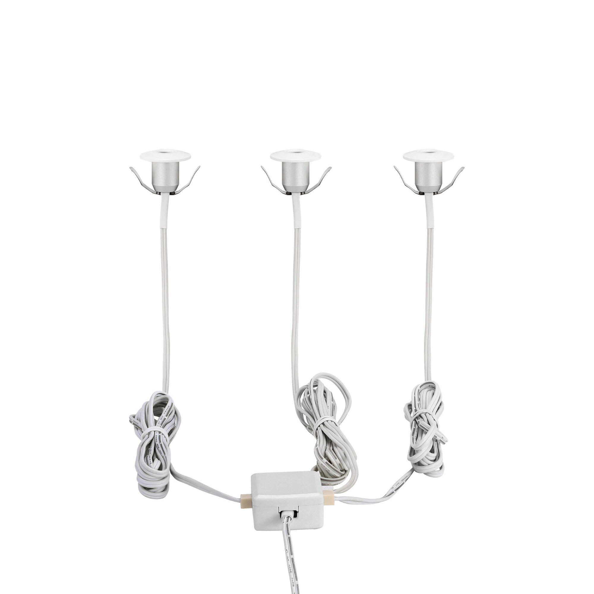 Set 3 spoturi LED incastrate Chango, 3 x 1 W, IP44 3buc