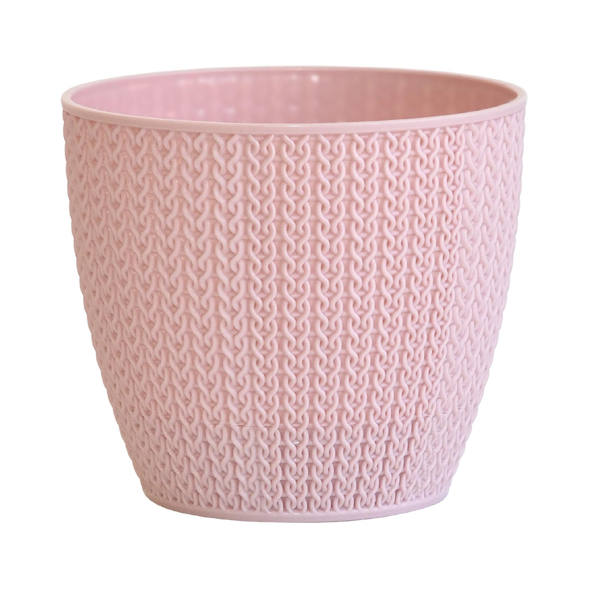 Ghiveci flori Knit, polipropilena, Ø 15 cm, roz