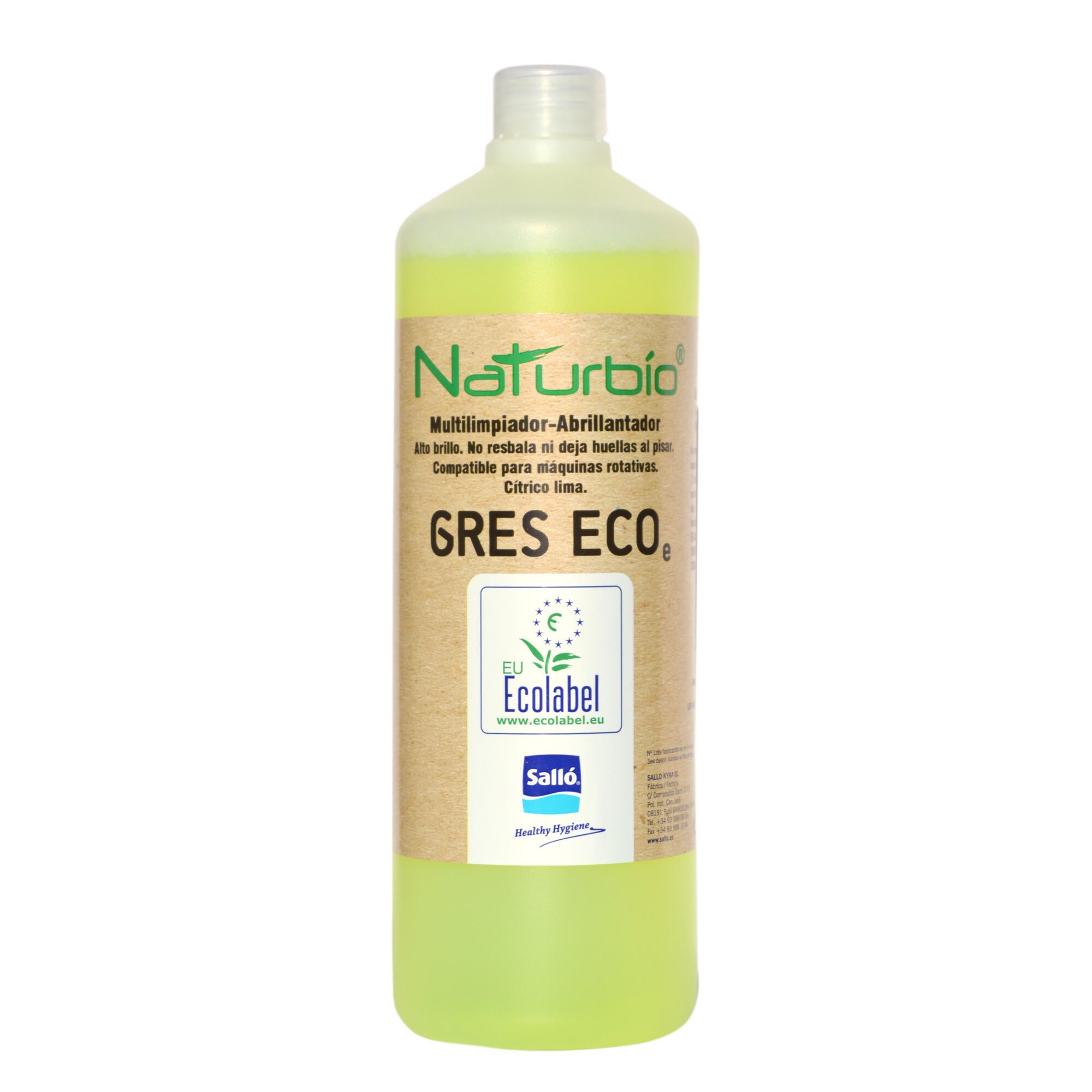 Detergent pentru curatarea suprafetelor din gresie, ceramica sau plastic, Naturbio, 1 L
